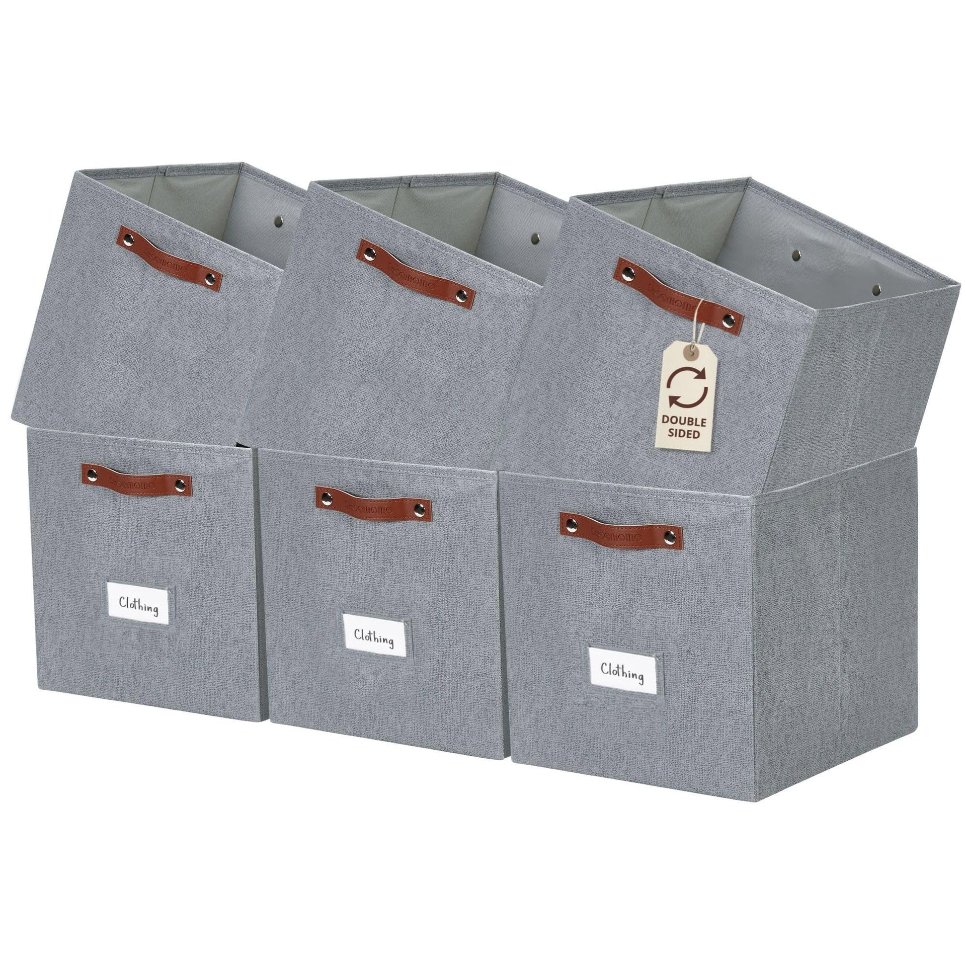 Storage Bins Cube Storage Bin with Labels (6 Count)