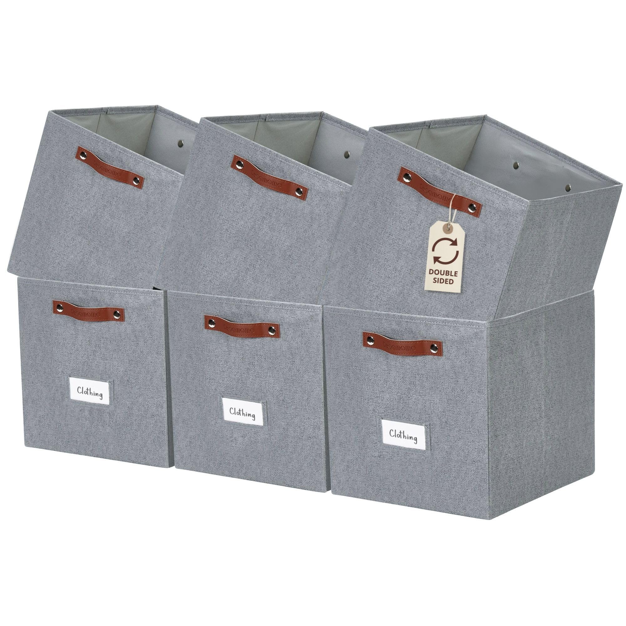 Storage Bins Cube Storage Bin with Labels (6 Count)