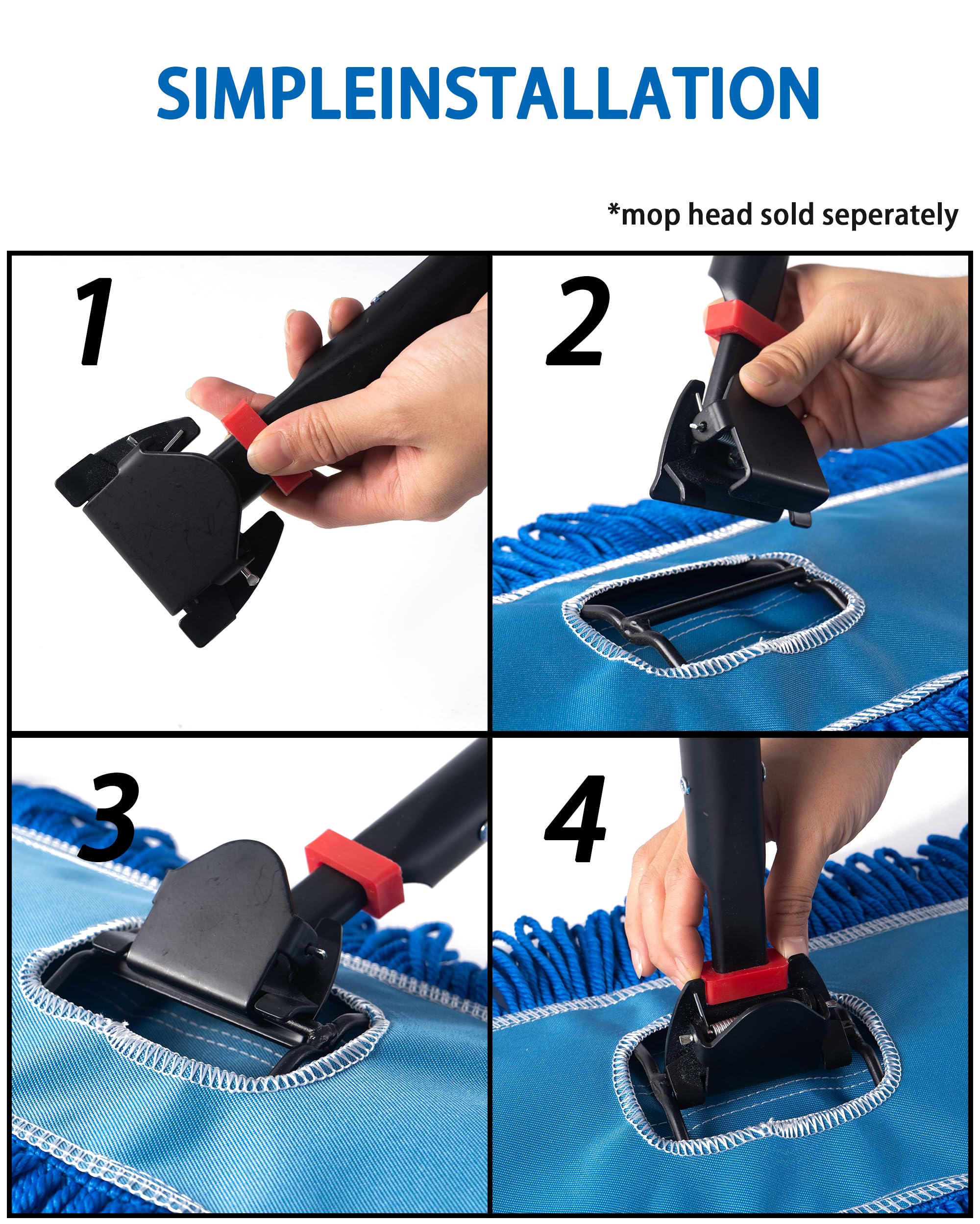 Matthew Cleaning Jaw Clamp Mop Handle - ModHome Supplies