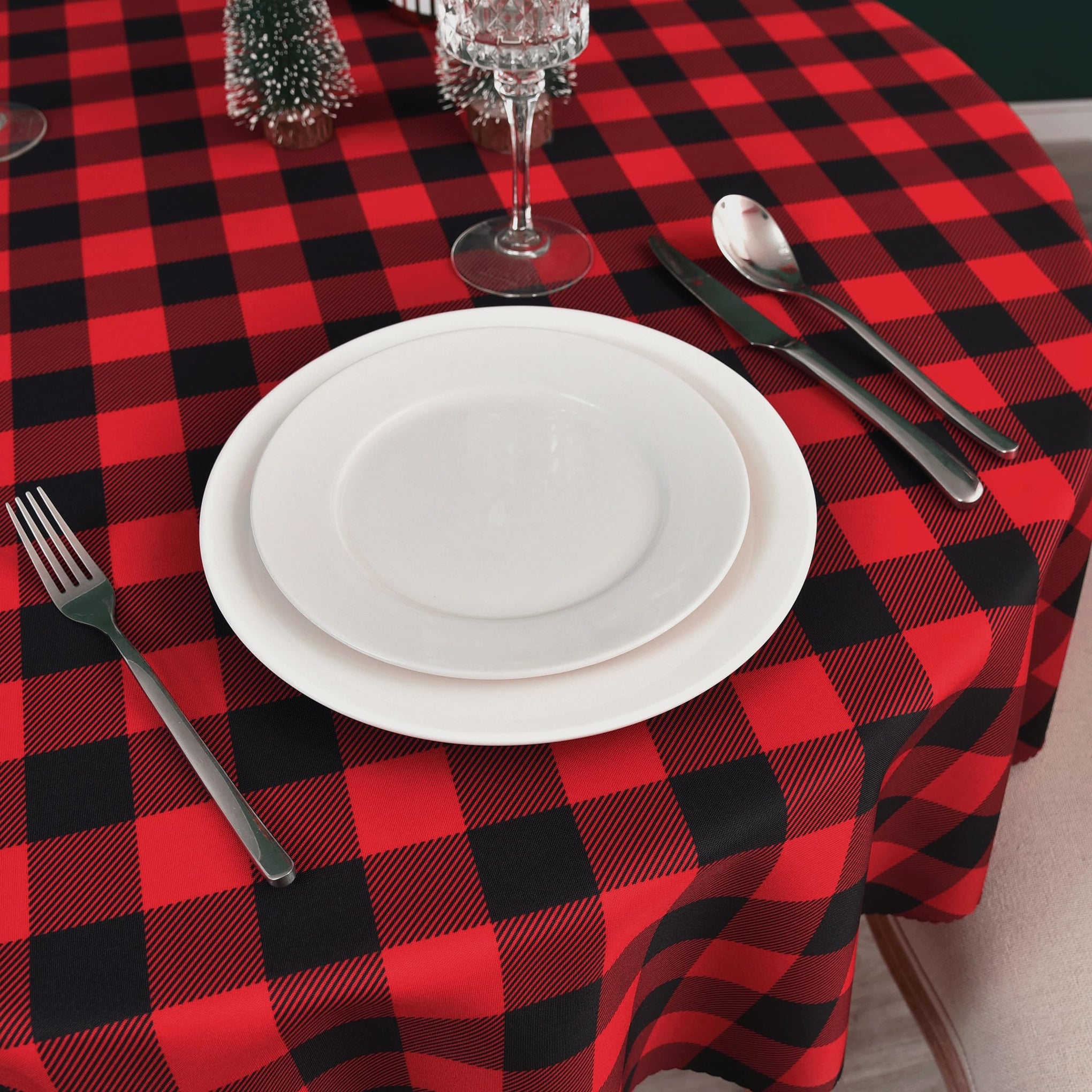 Waterproof Plaid Tablecloth Fabric