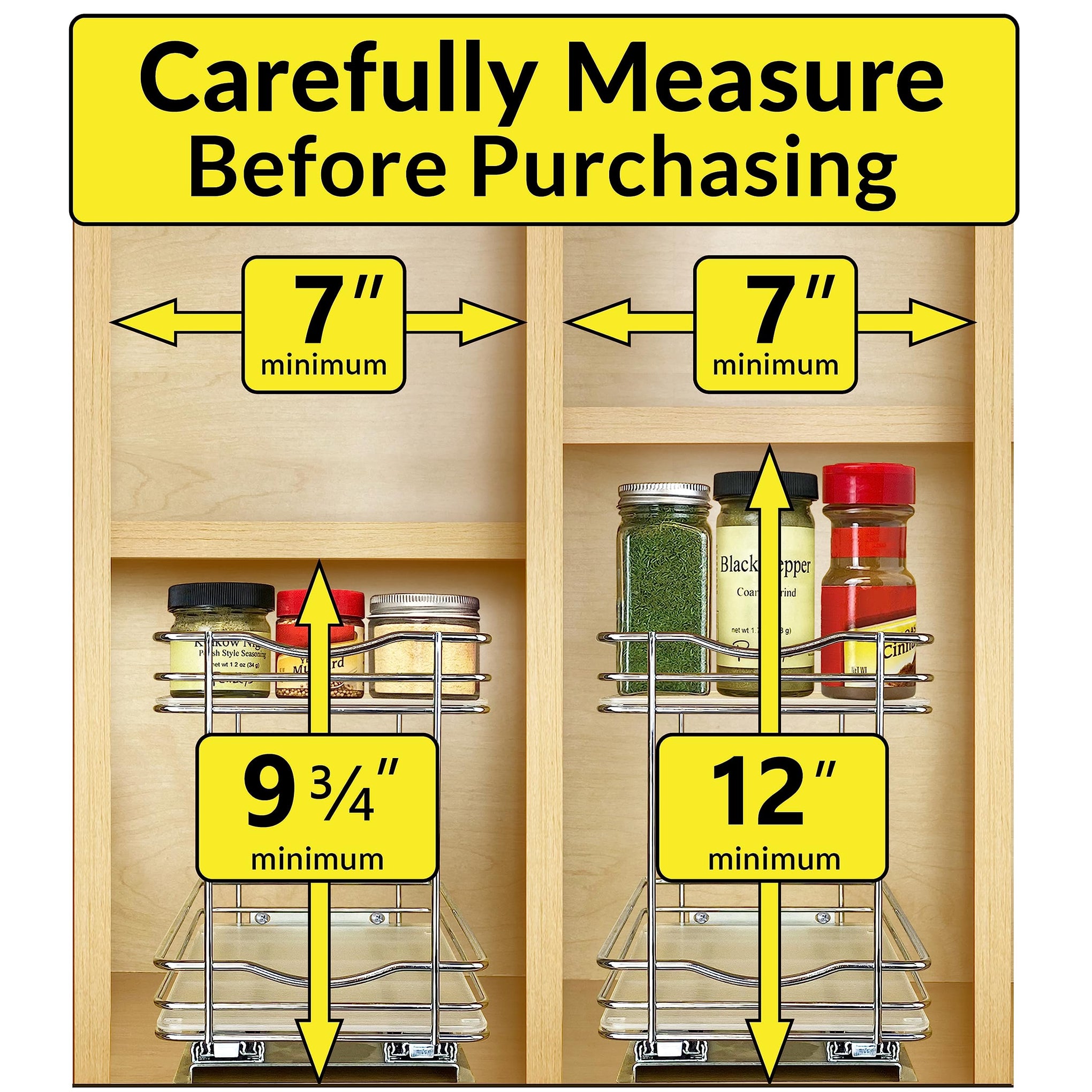 Pull Out Spice Organization for Cabinets
