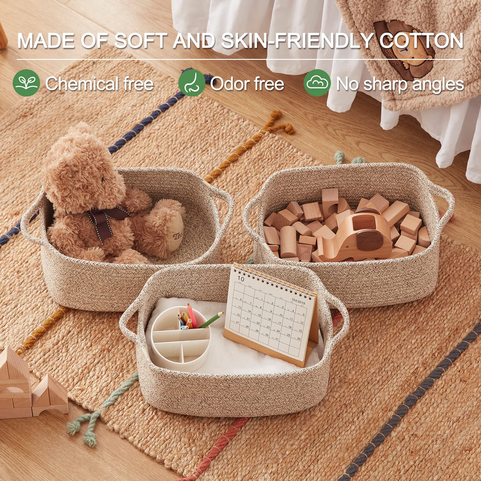 Cotton Rope Baskets (3 Count)
