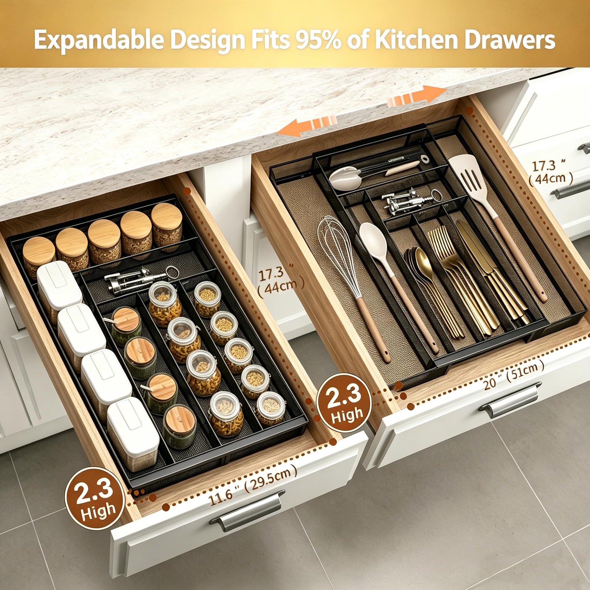 Silverware Organizer Metal Mesh