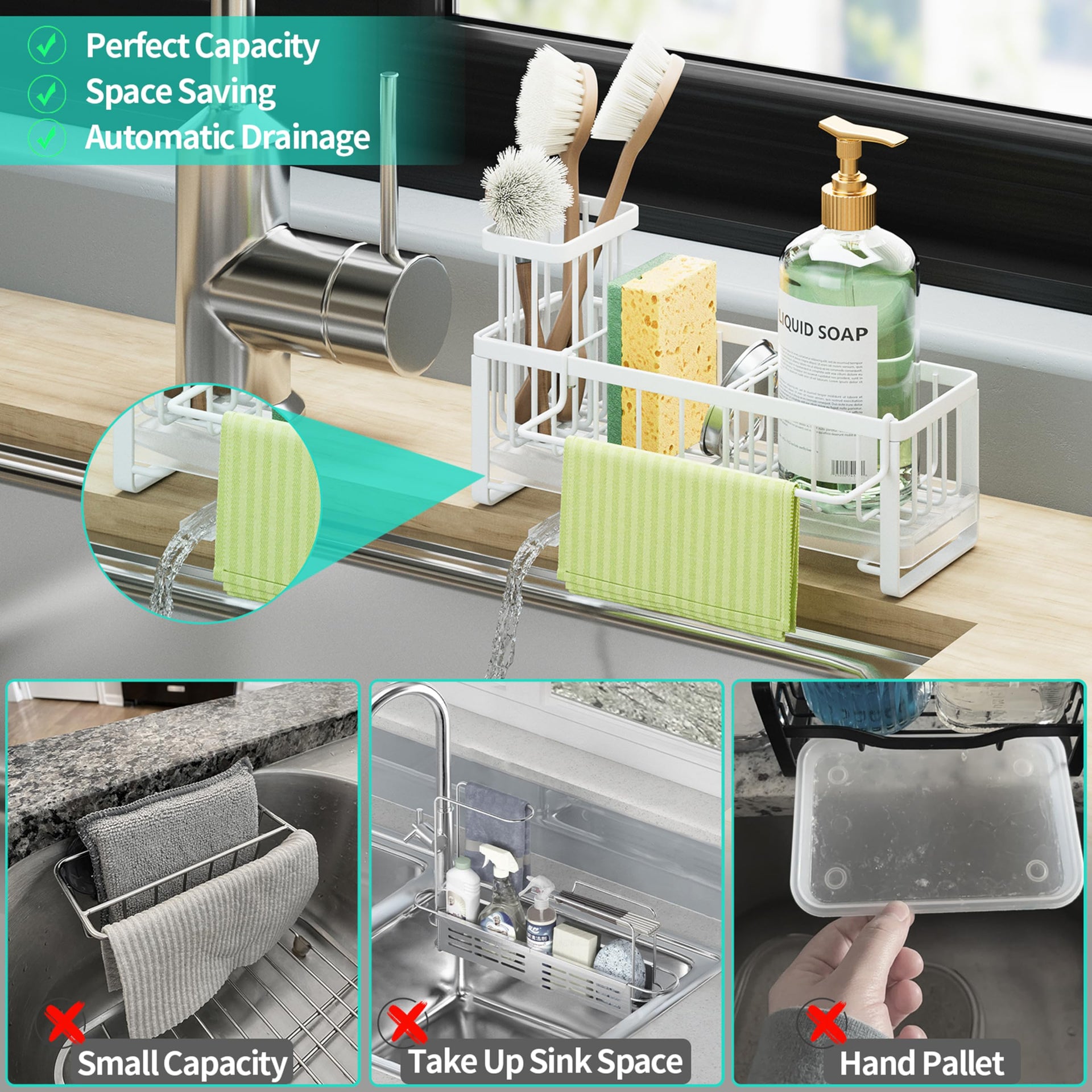 Sponge Holder for Kitchen Sink