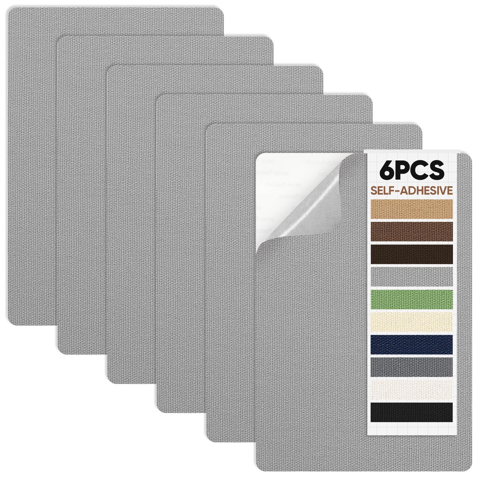 Canvas Patch 5.5 x 8 Inches 6Pcs Self (6 Count)