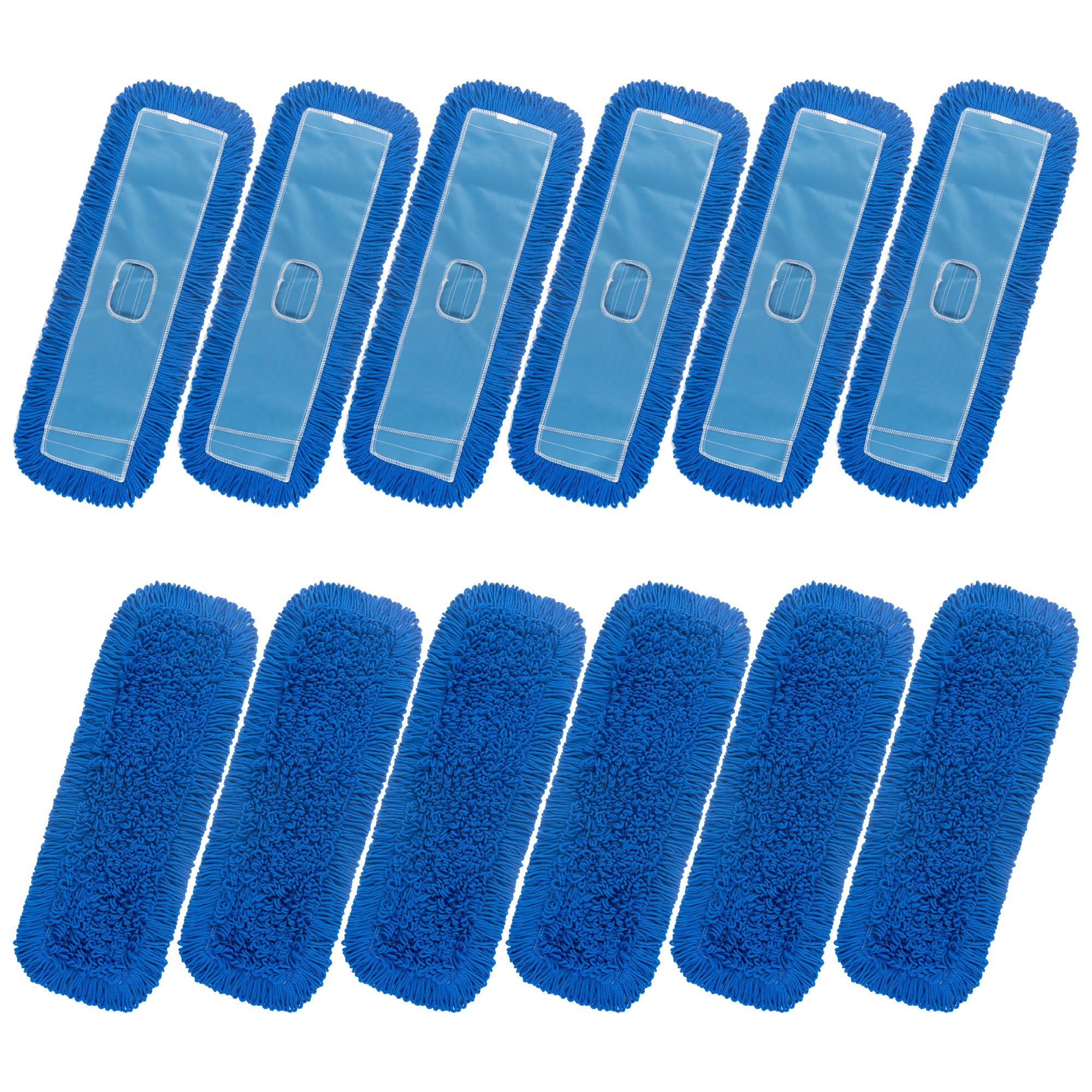 Matthew 36'' Microfiber Loop Dust Mop Washable Commercial&Residential Heavy Duty Mop Head Replacement Premium Absorbent Industrial Dust Mop Refill Pads for Hardwood (12 Count) - ModHome Supplies