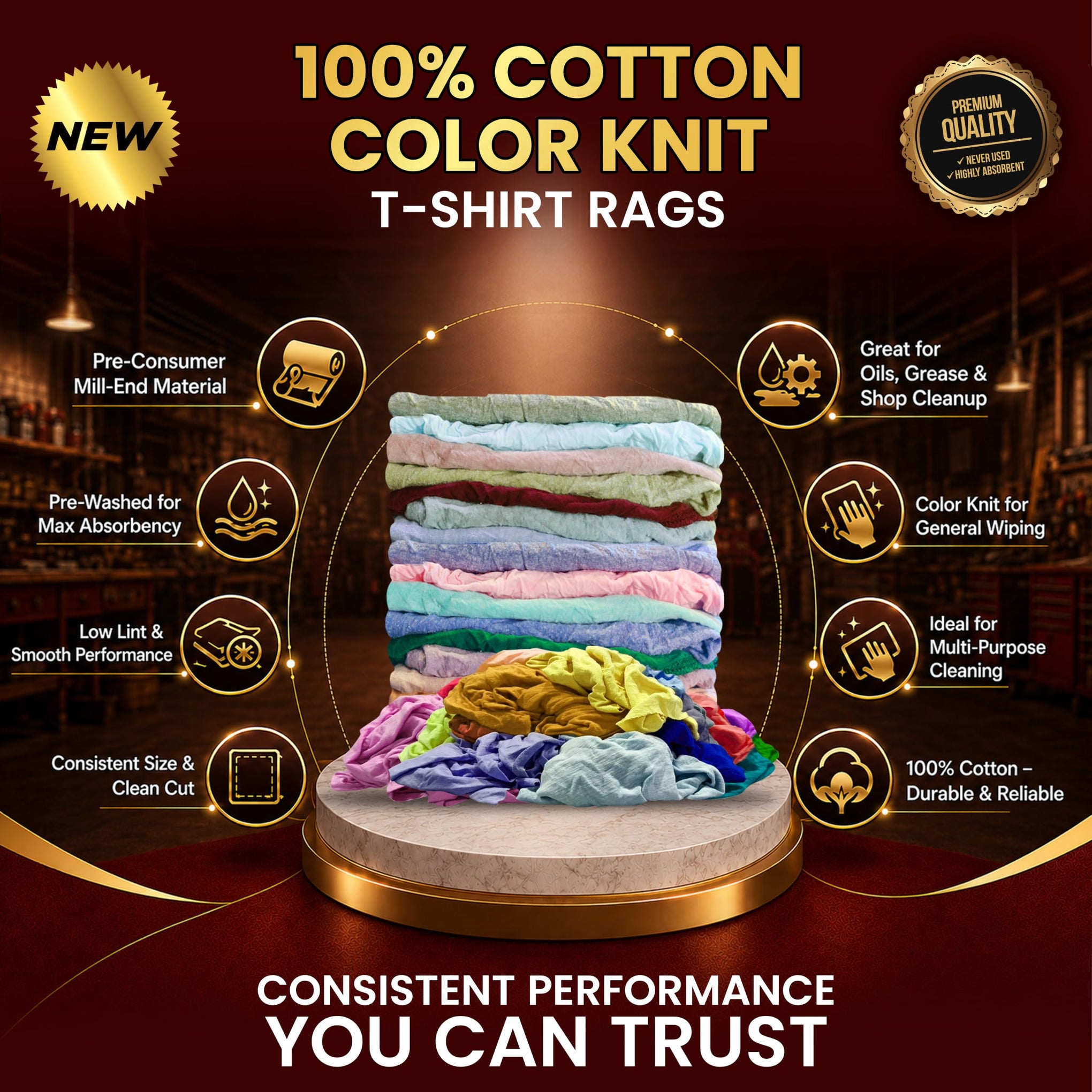 New Colored Cotton Knit T (60 Count)