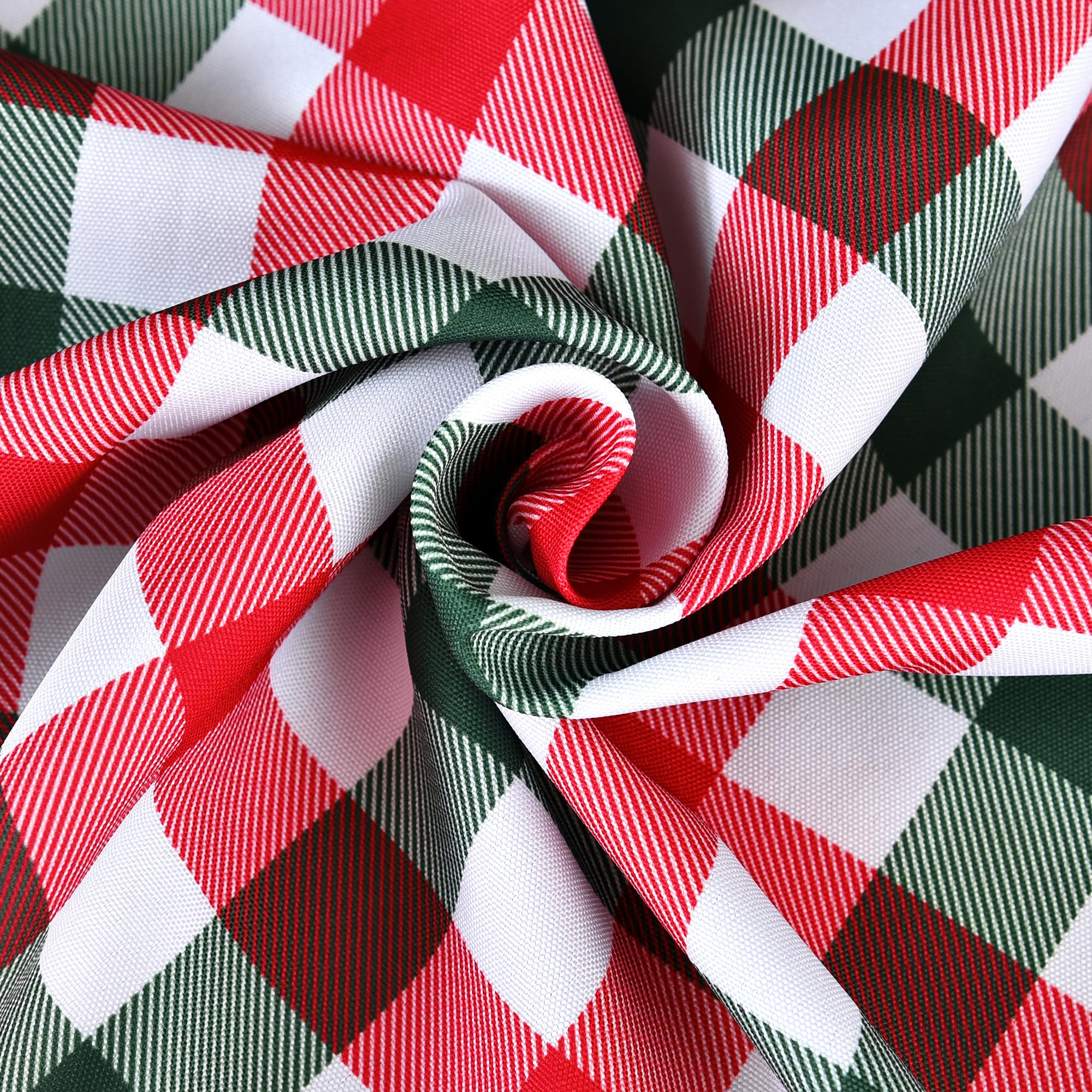 Red Gingham Christmas Plaid Tablecloth