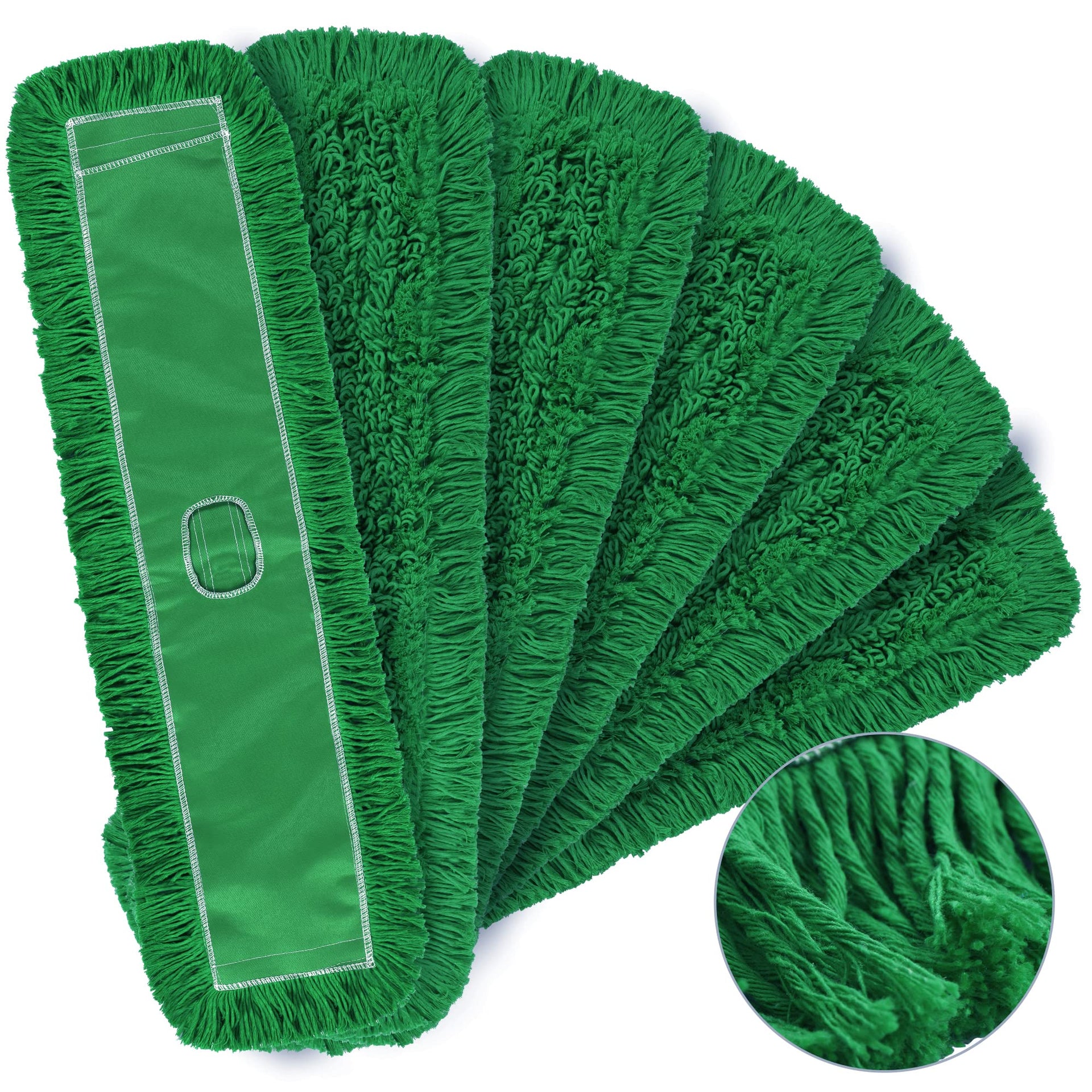 Matthew Cleaning 36'' Industrial Strength Cotton Dust Mop Refill Washable Replacement Heads for Residential & Commercial Use Fit Standard Dust Mop Frames (6 Count) - ModHome Supplies