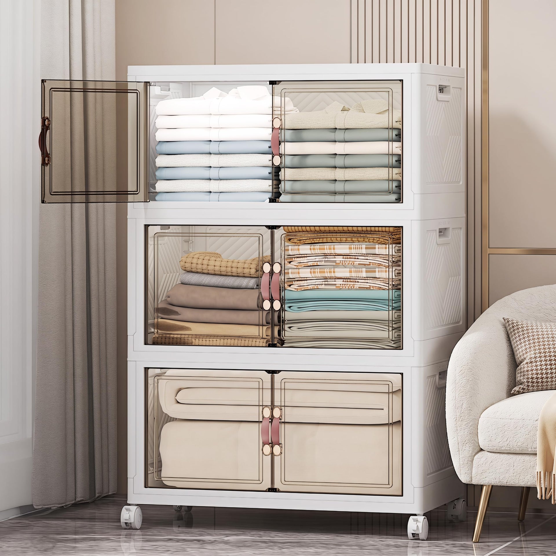 Stackable Storage Bins (3 Count)