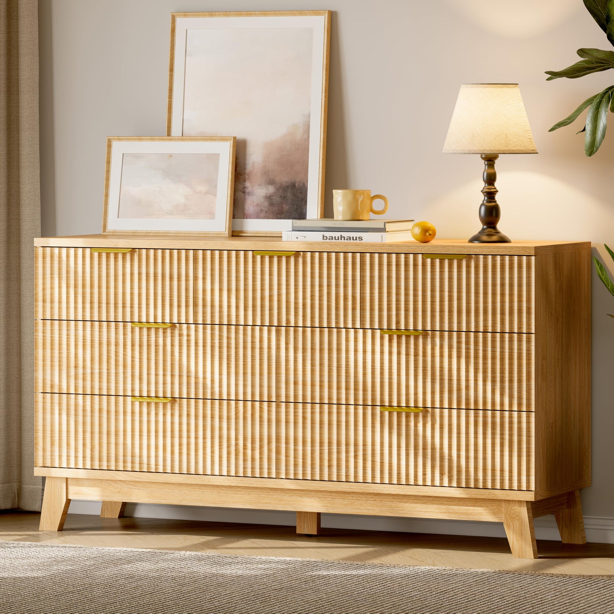 Fluted Dresser with 7 Drawers