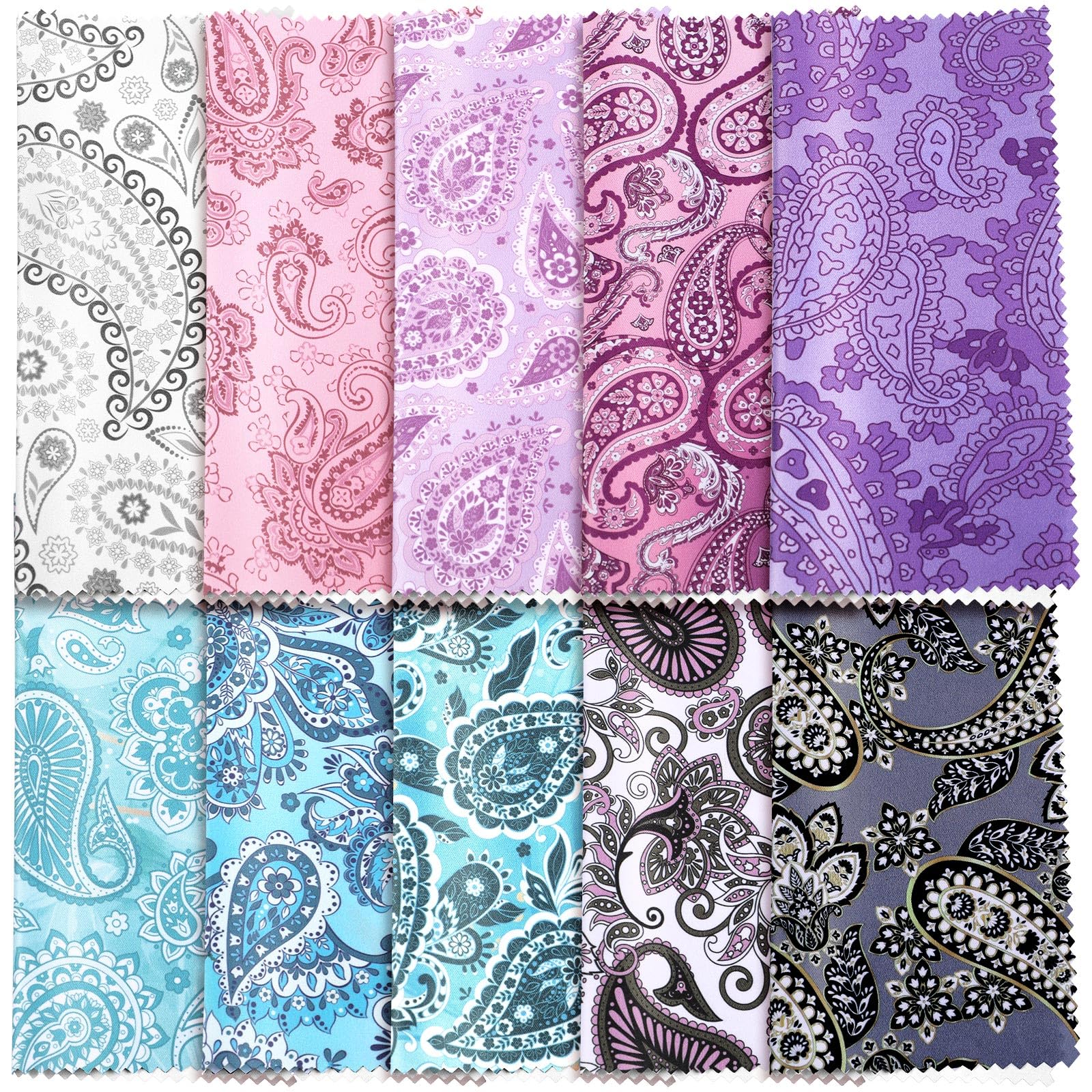 20 Pcs Microfiber Cleaning Cloth Cute Paisley Waves Design Microfiber Soft Multicolor Glasses Cleaner Cloth for Eyeglasses Camera Lens Cell Phone Screens Glasses