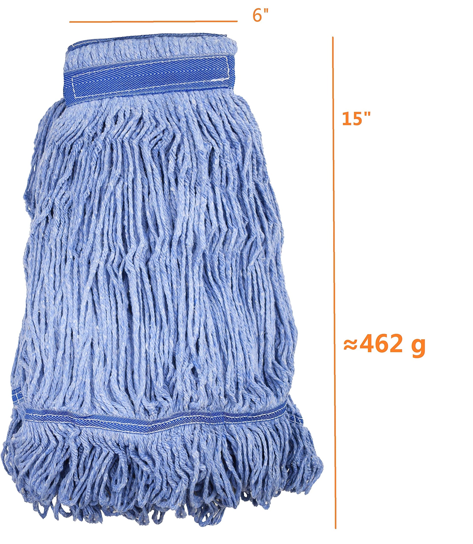 Mop Head Replacement Commercial Heavy Duty String Blue Wet Mop Heads for 3 Typs Commercial Mop Handle - ModHome Supplies