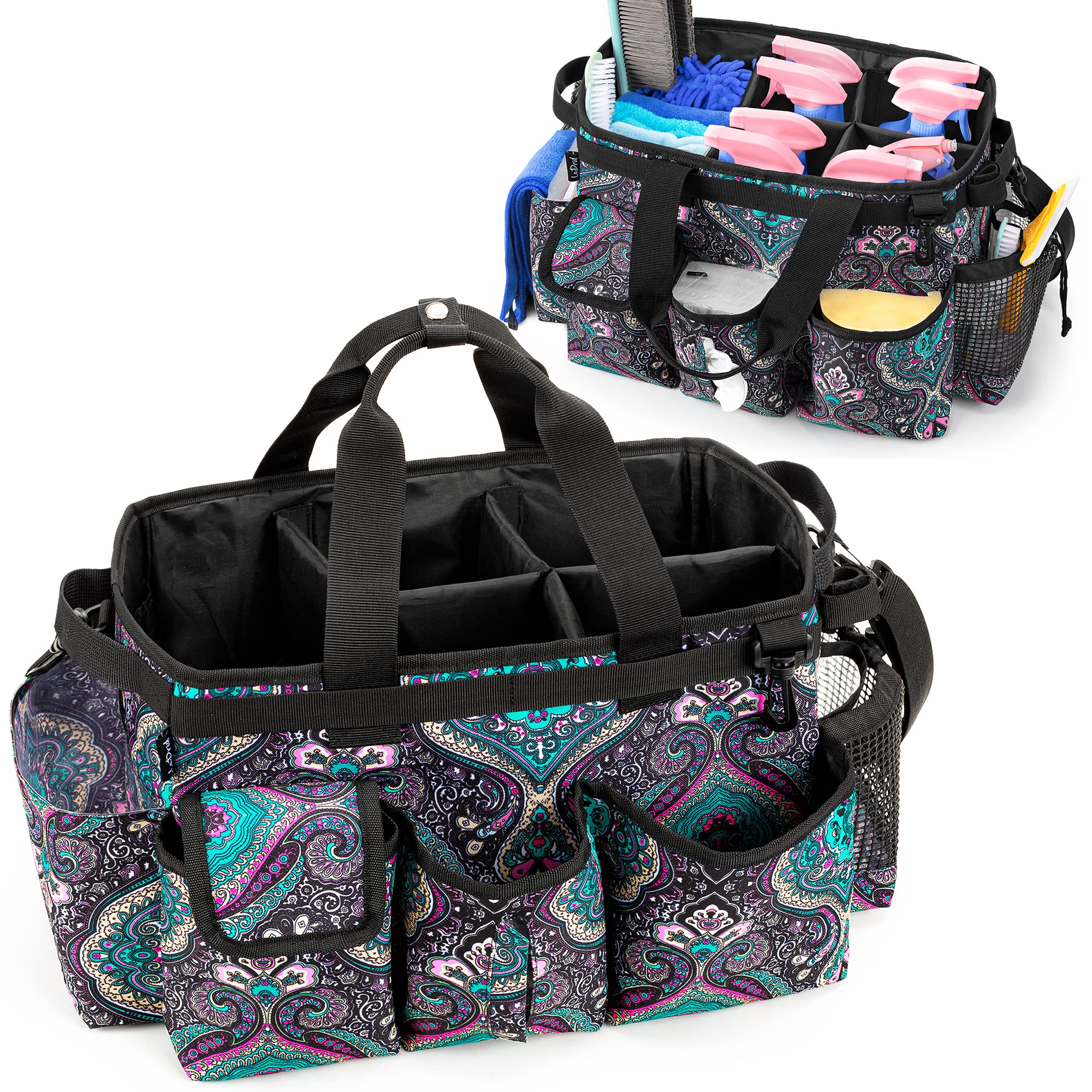 Large Wearable Cleaning Caddy Bag with Detachable Divider
