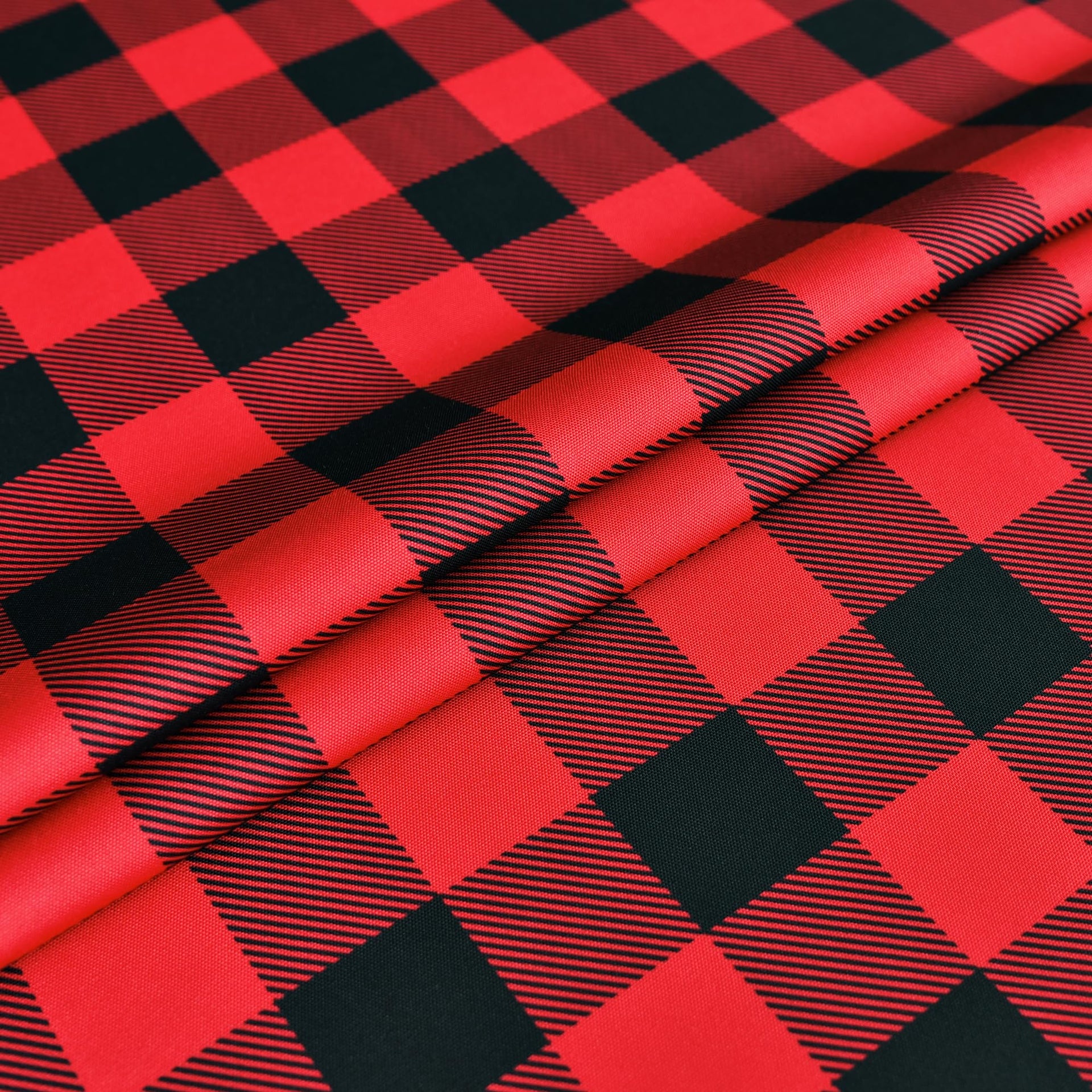 Classic Gingham Buffalo Xmas Tablecloth Fabric
