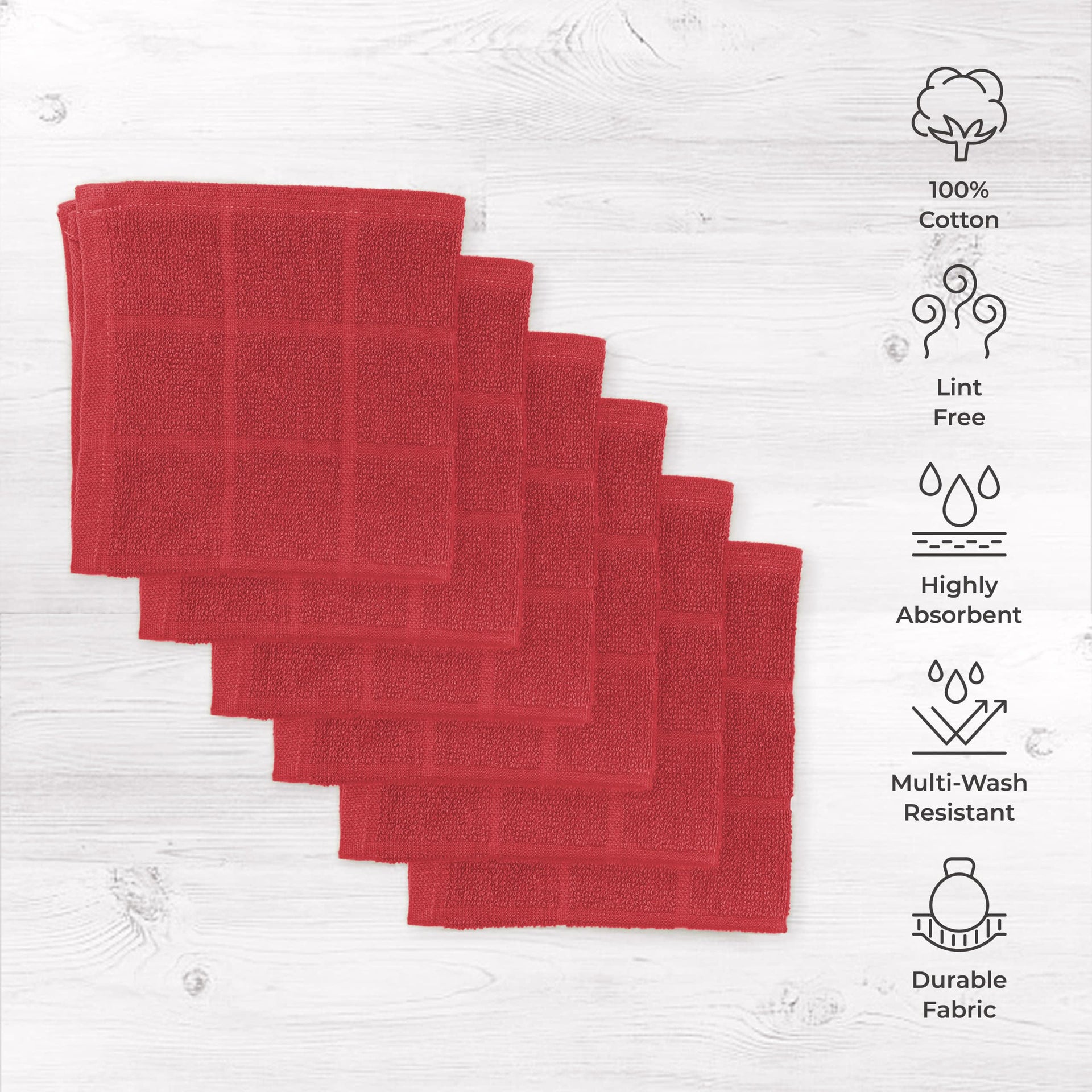 100% Cotton Dish Cloths for Dish Washing