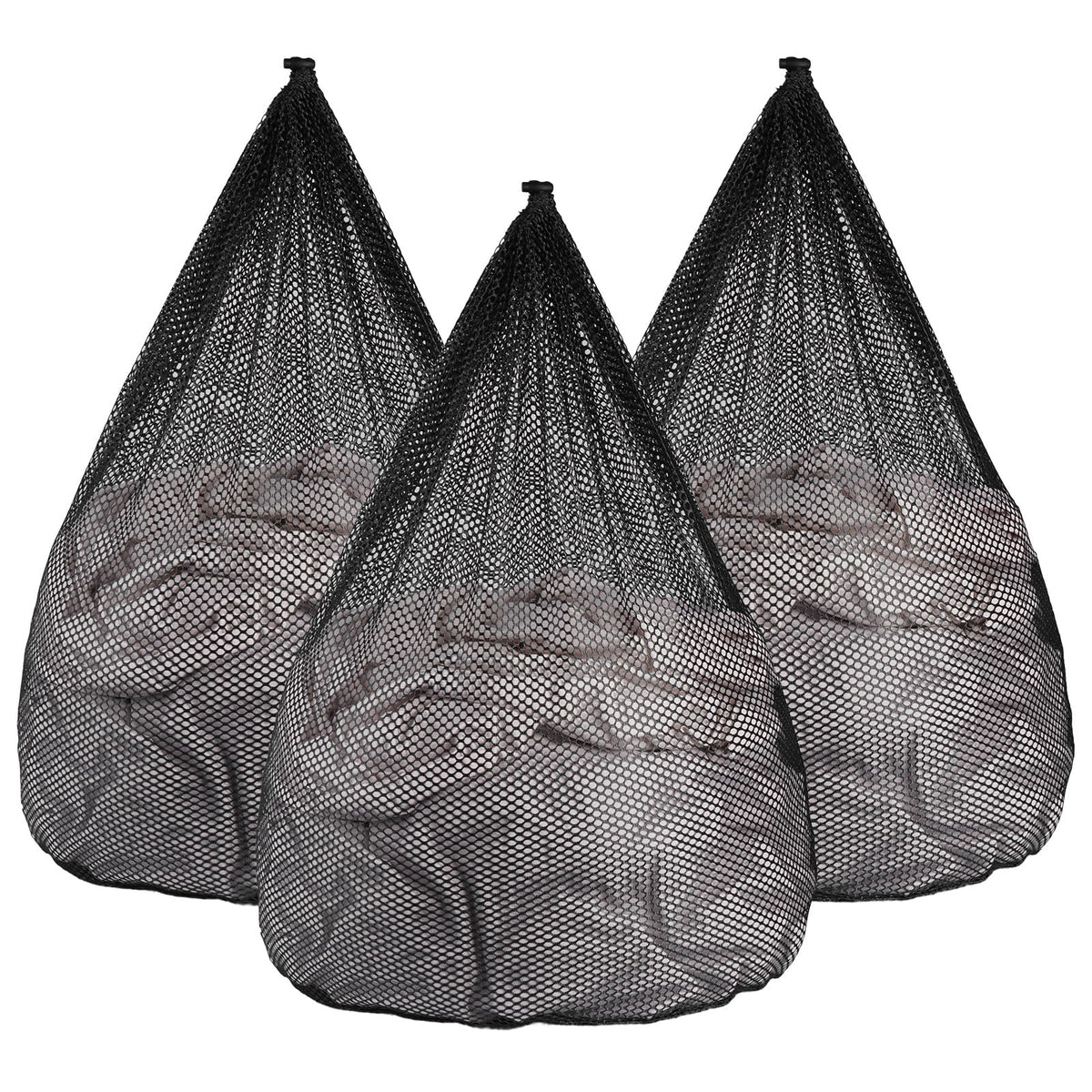 3Pcs Mesh Laundry Bags Washing Machine Mesh Wash Bags Jumbo for Delicates Clothes (3 Count)