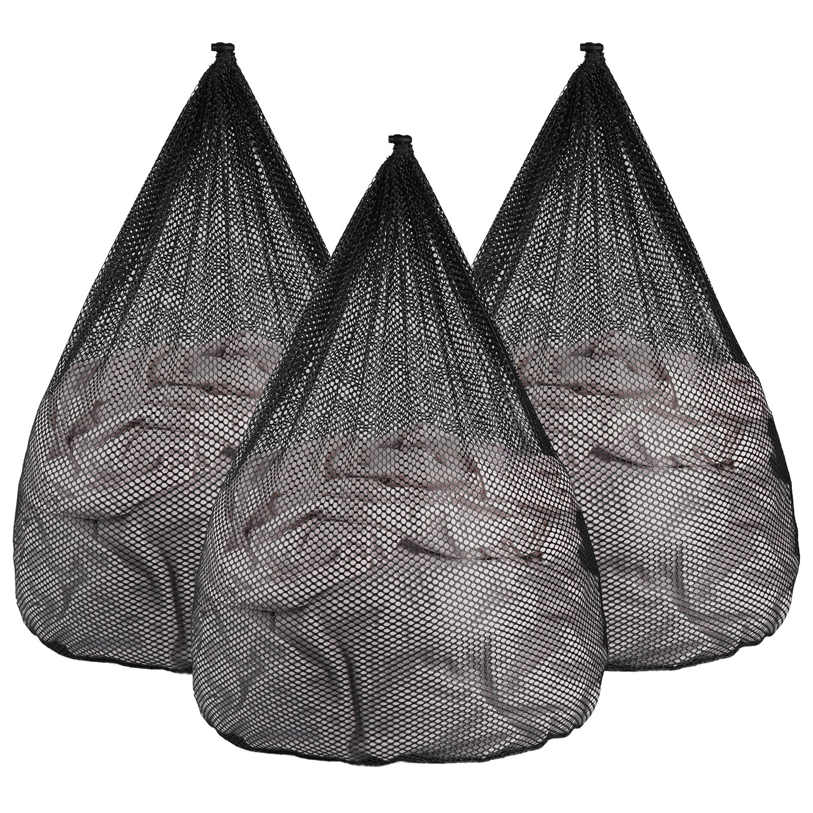 3Pcs Mesh Laundry Bags Washing Machine Mesh Wash Bags Jumbo for Delicates Clothes (3 Count)