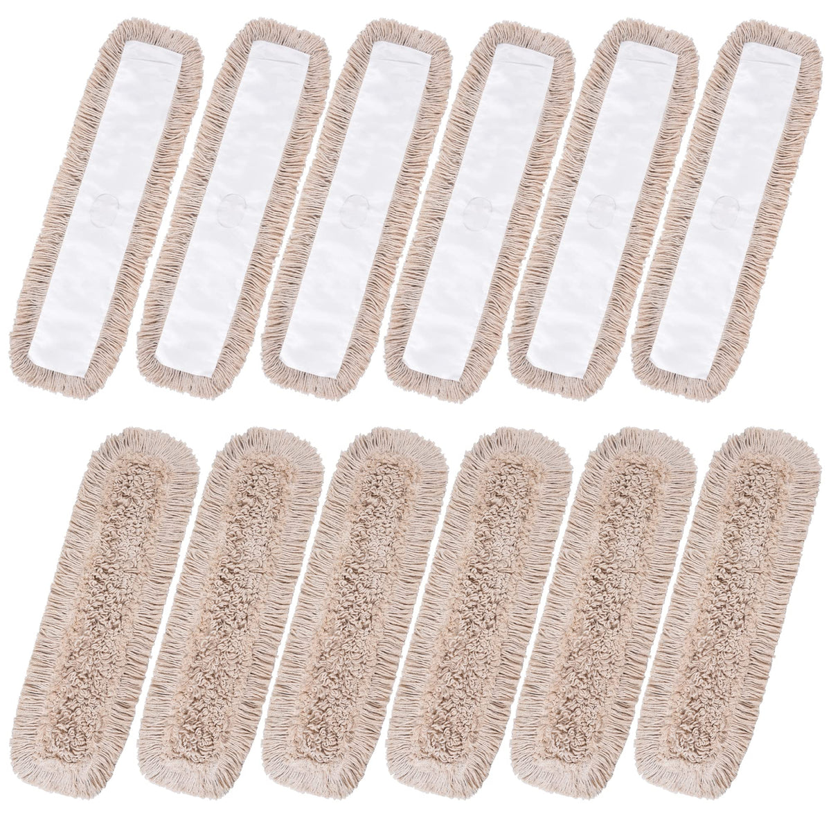 Matthew Cleaning 36'' Cotton Dust Mop Refill Washable Thick Tufted Replacement Heads for Residential & Commercial Use Fit All 36'' Dust Mop Frames (12 Count) - ModHome Supplies