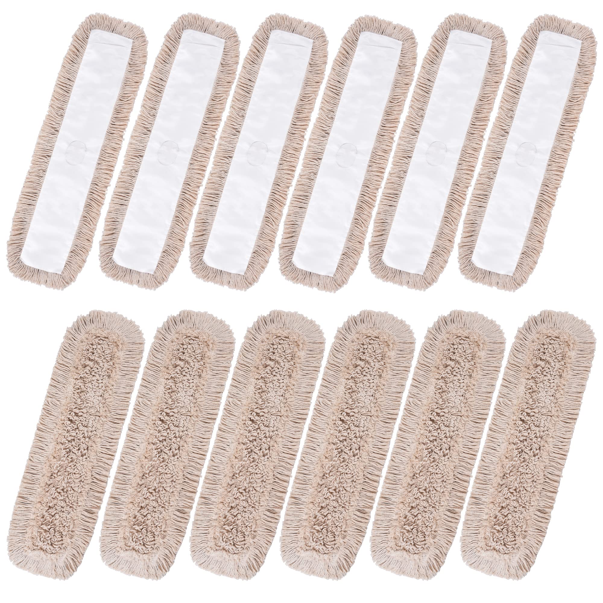 Matthew Cleaning 36'' Cotton Dust Mop Refill Washable Thick Tufted Replacement Heads for Residential & Commercial Use Fit All 36'' Dust Mop Frames (12 Count) - ModHome Supplies