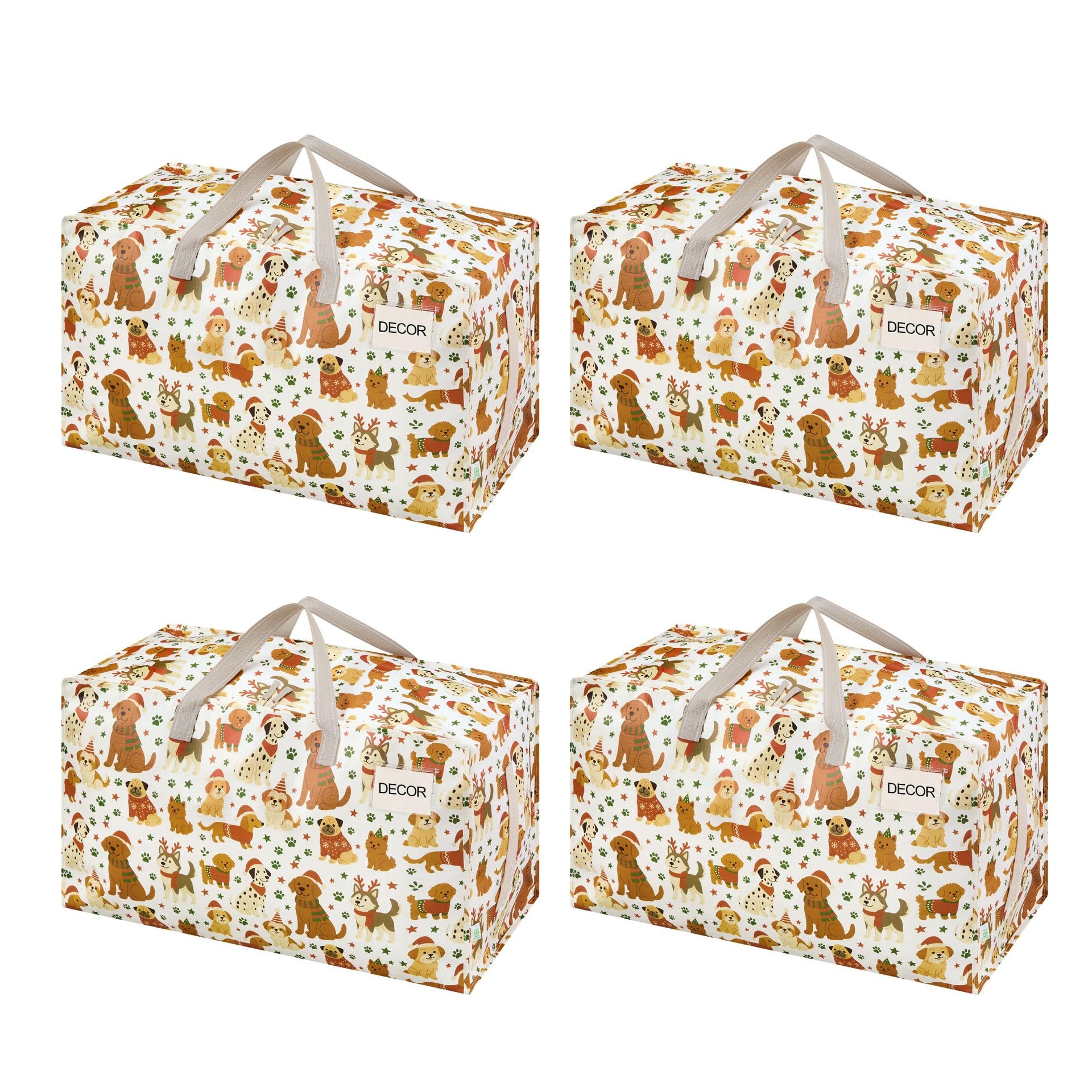 4 Pack Extra Large Heavy Duty Moving Bags with Wide Opening & Reinforced Handles (4 Count)