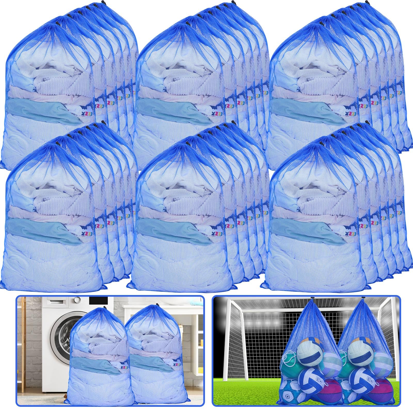 30 Pack Large Mesh Laundry Bags (30 Count)