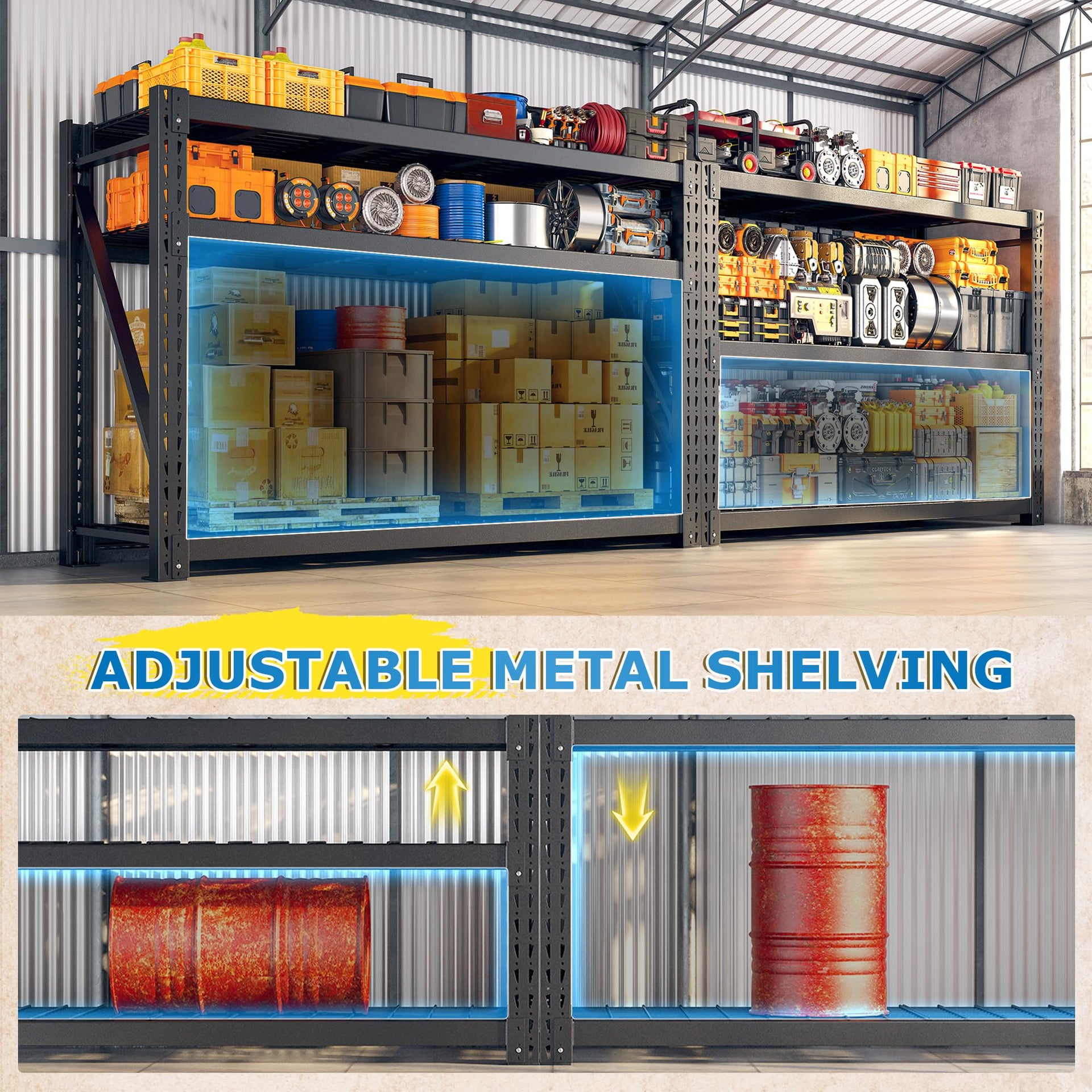 8250LBS Heavy Duty Garage Shelving