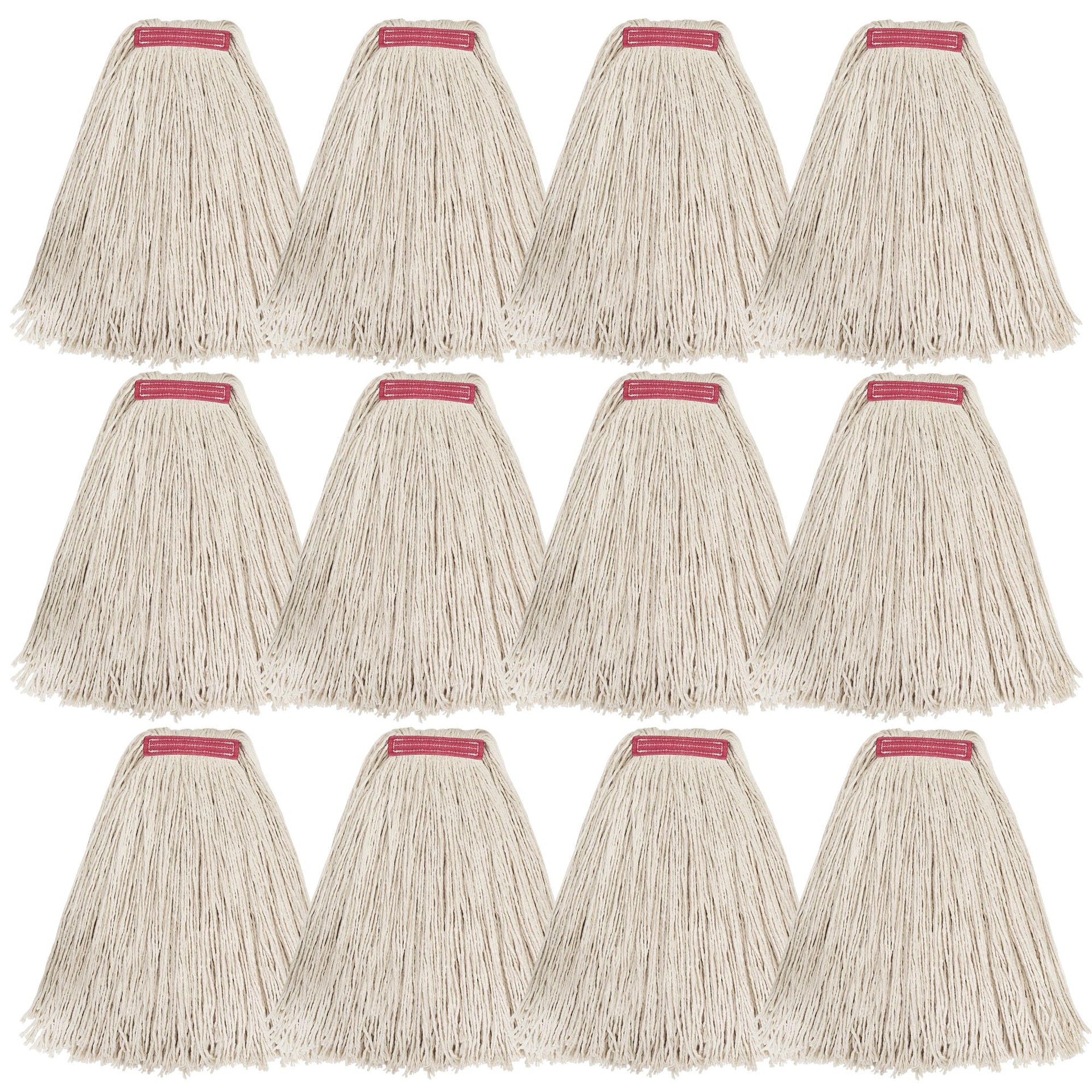 Matthew Cleaning 24oz 12Pack Cotton Mop Head Replacement (12 Count) - ModHome Supplies