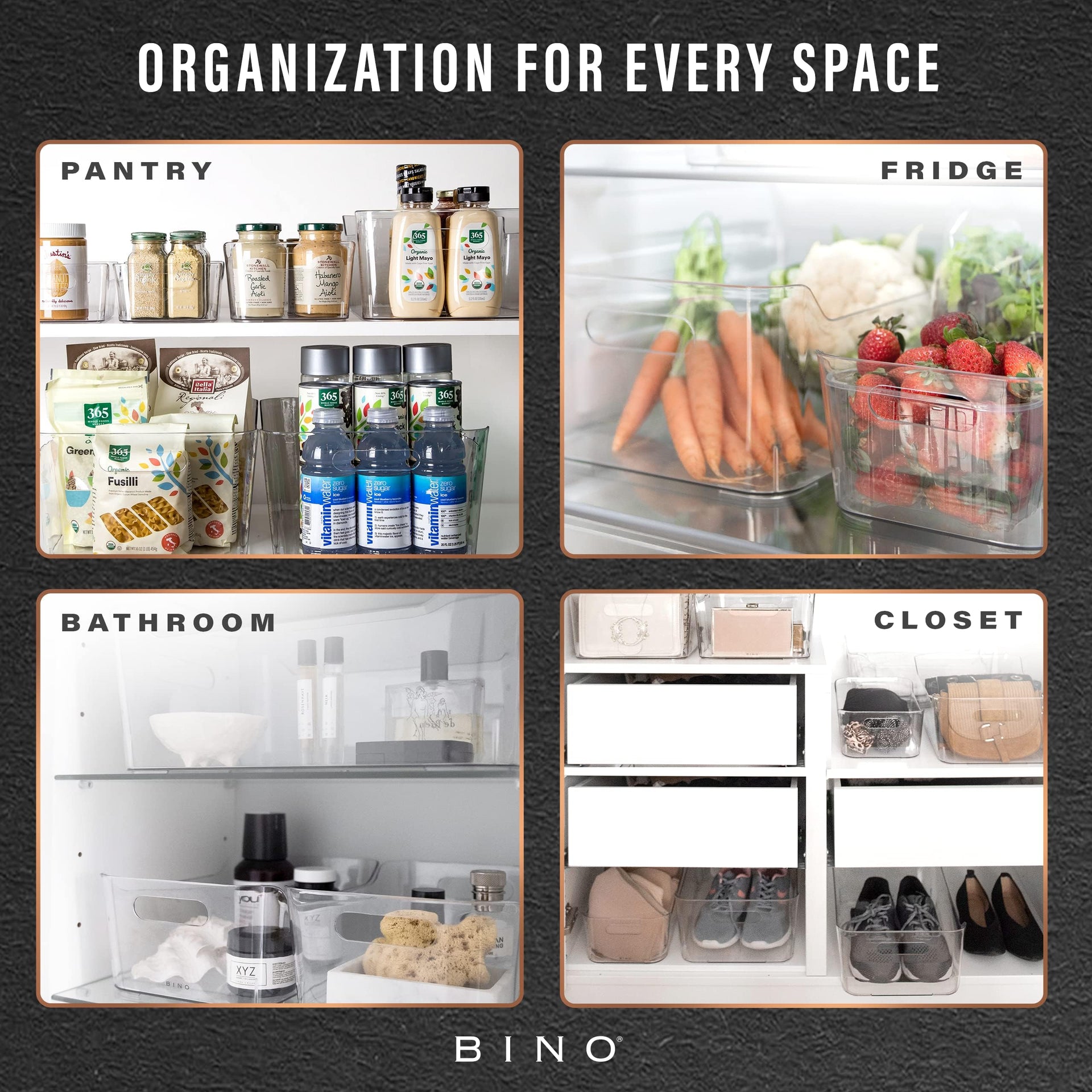 Plastic Organizer Bins (4 Count)