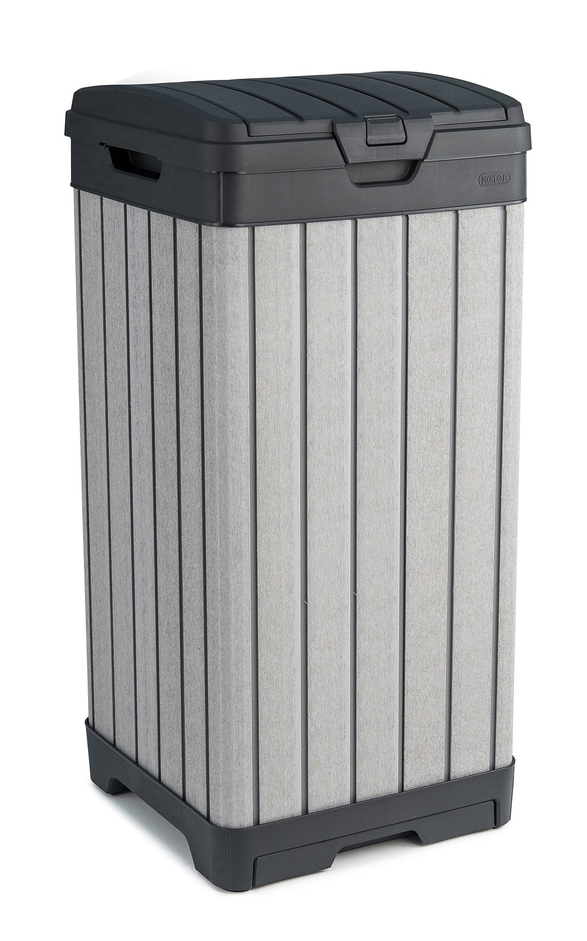 Rockford Resin 38 Gallon Outdoor Kitchen Trash Can with Lid and Drip Tray for Easy Cleaning