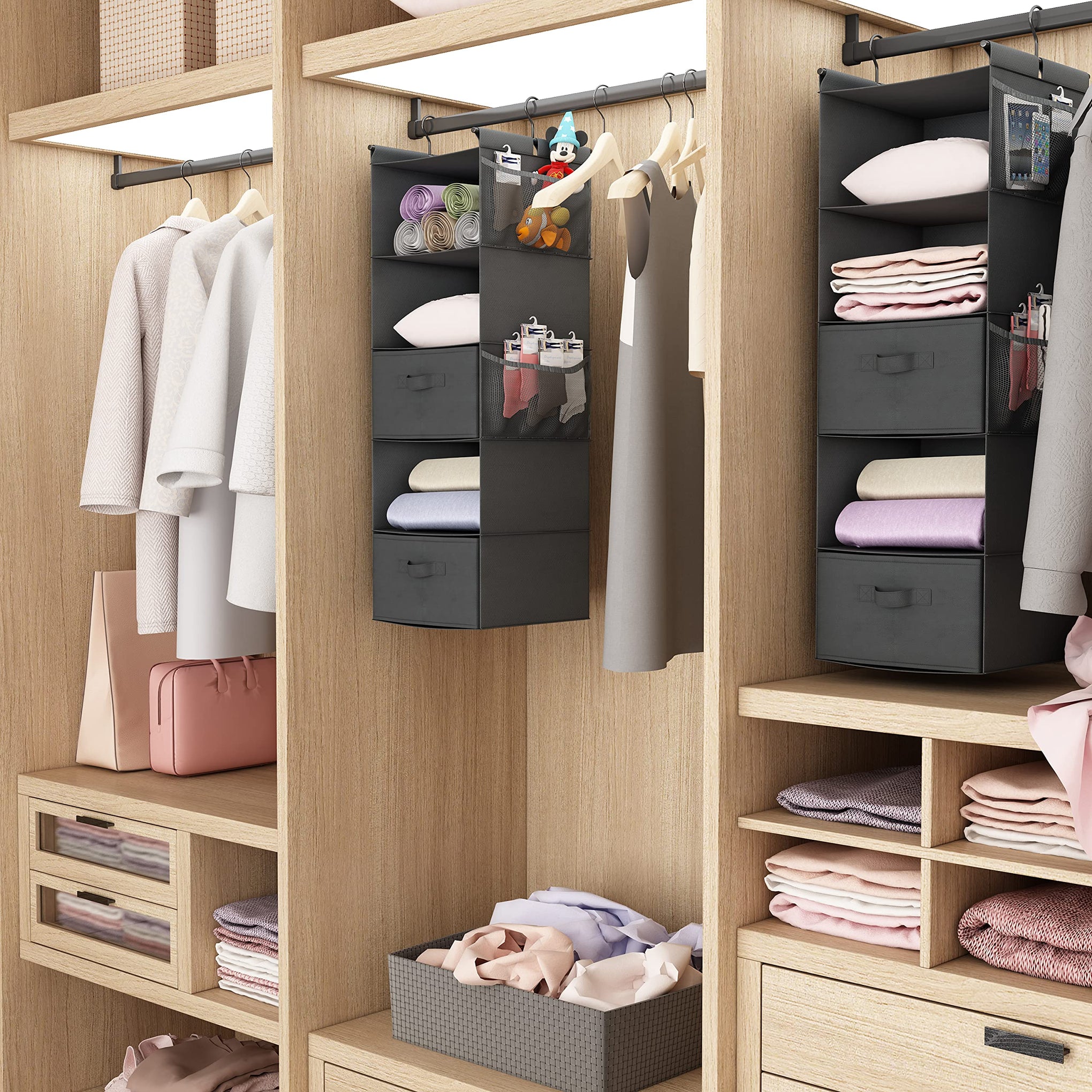 5 Tier Shelf Hanging Closet Organizer