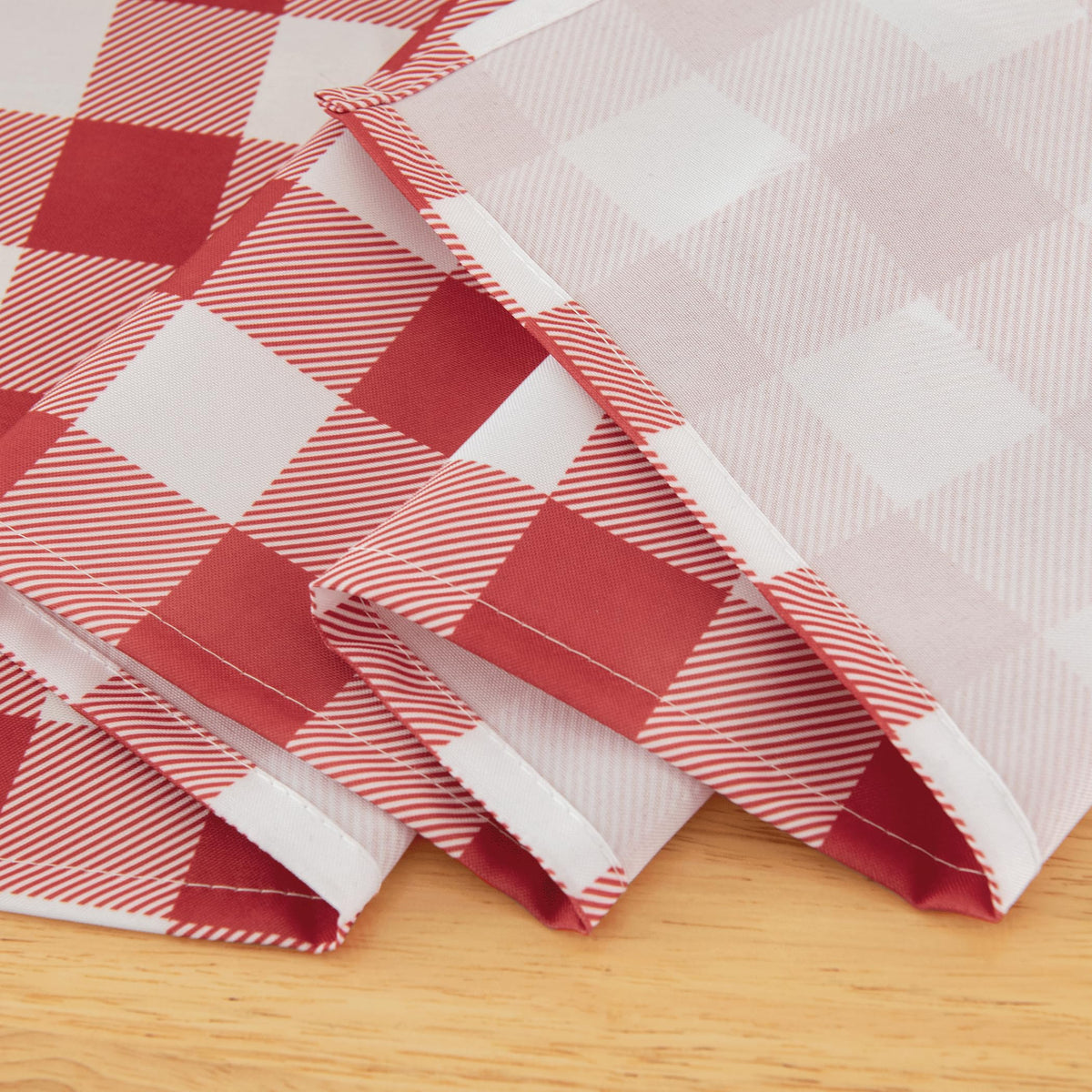 Classic Gingham Plaid Tablecloth Fabric