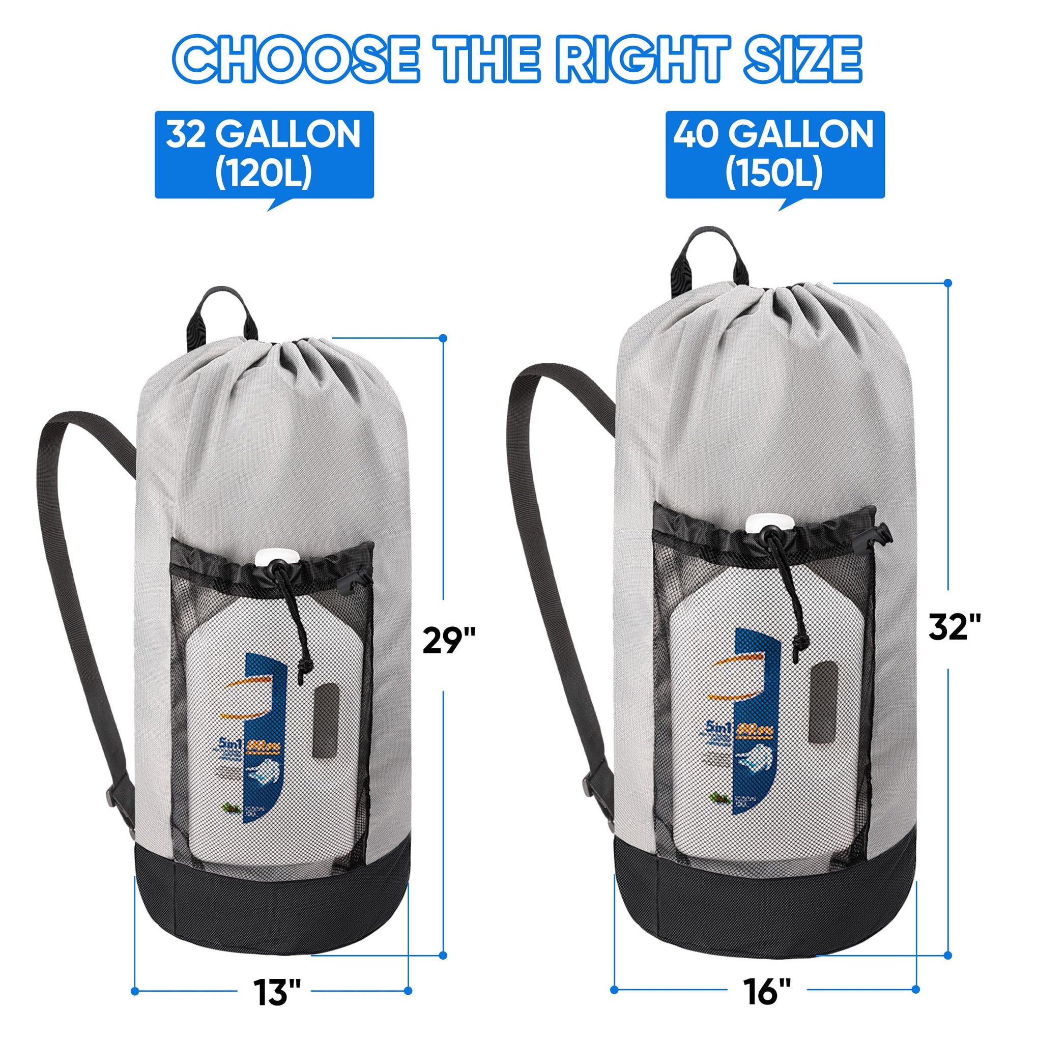 150L Laundry Bag Backpack