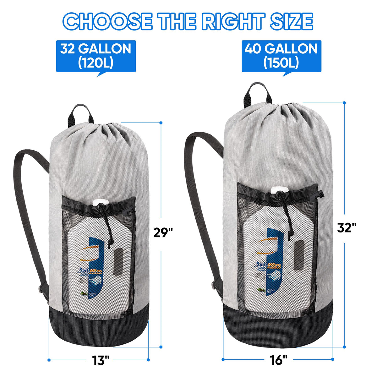 120L Laundry Bag Backpack