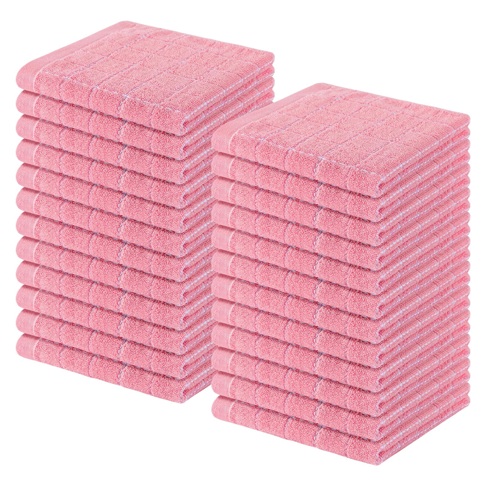 100% Cotton Terry Kitchen Dish Cloths (24 Count)