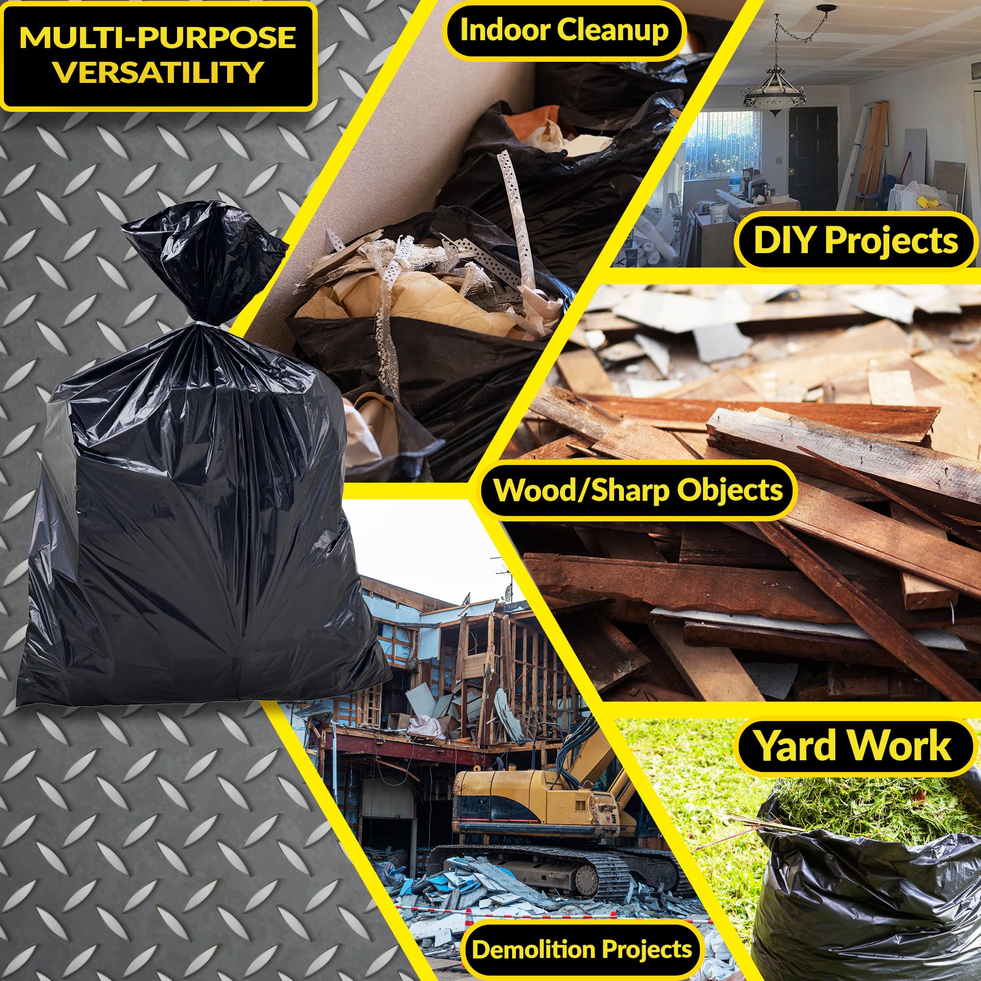 Contractor Garbage Bags 55 Gallon (20 Count)