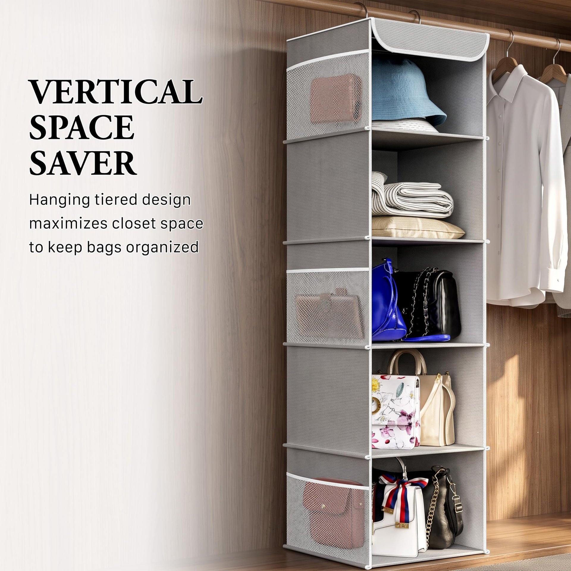 5 Shelf Hanging Closet Organizer