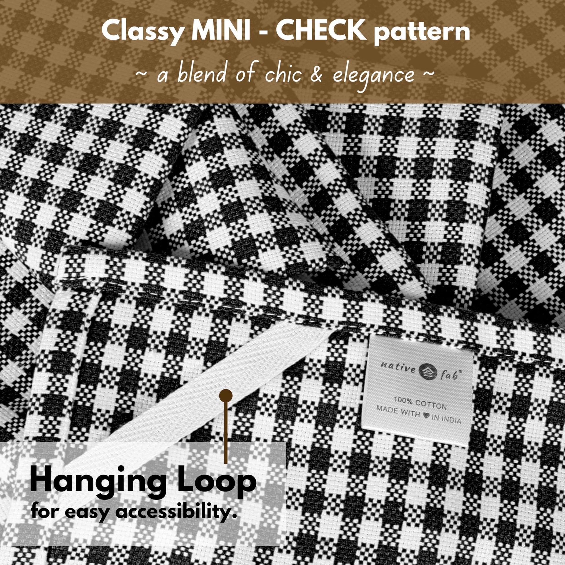 Black Gingham Dish Towels 16"x26" Set of 12