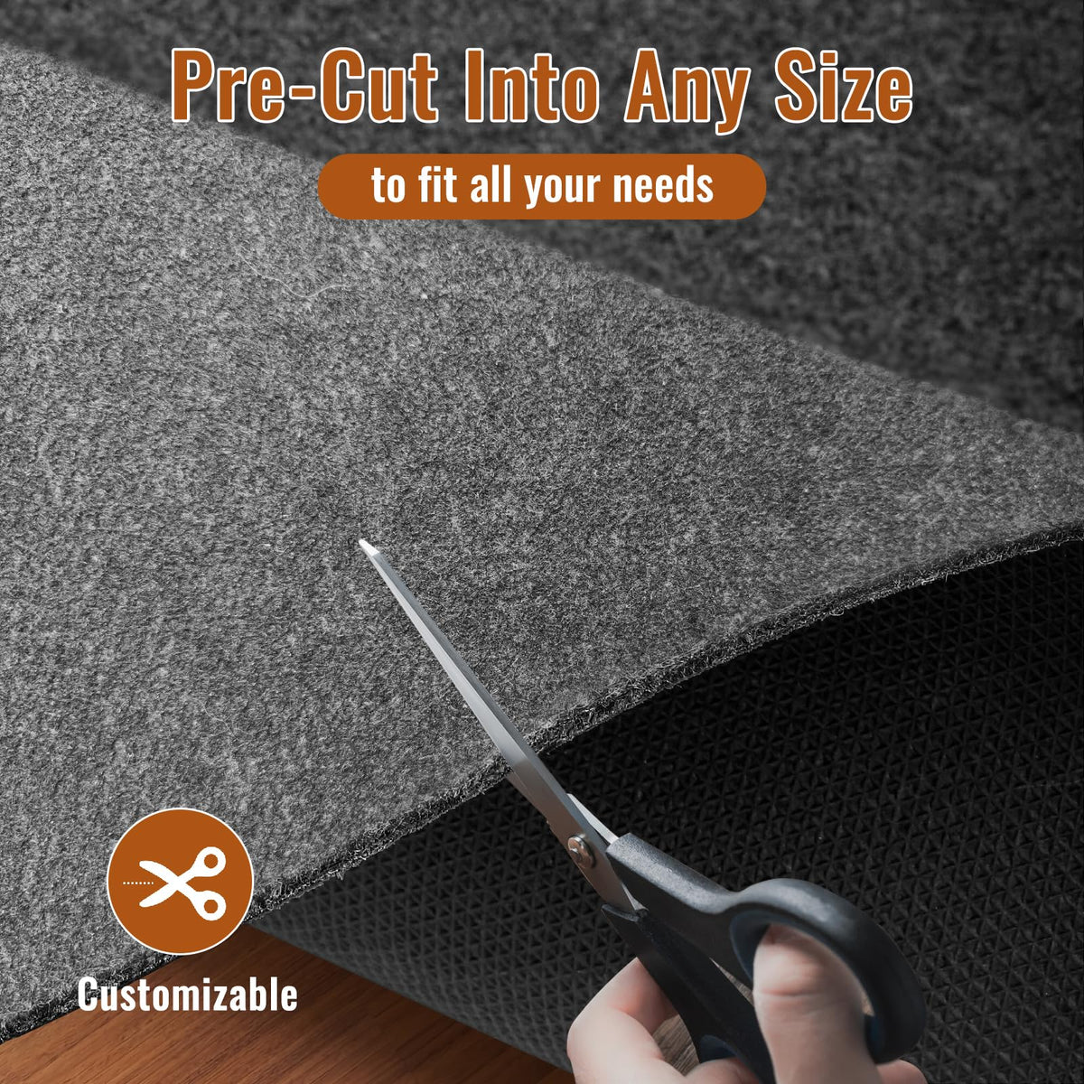 Felt Rug Pad 2 x 10 Ft Rubber Non