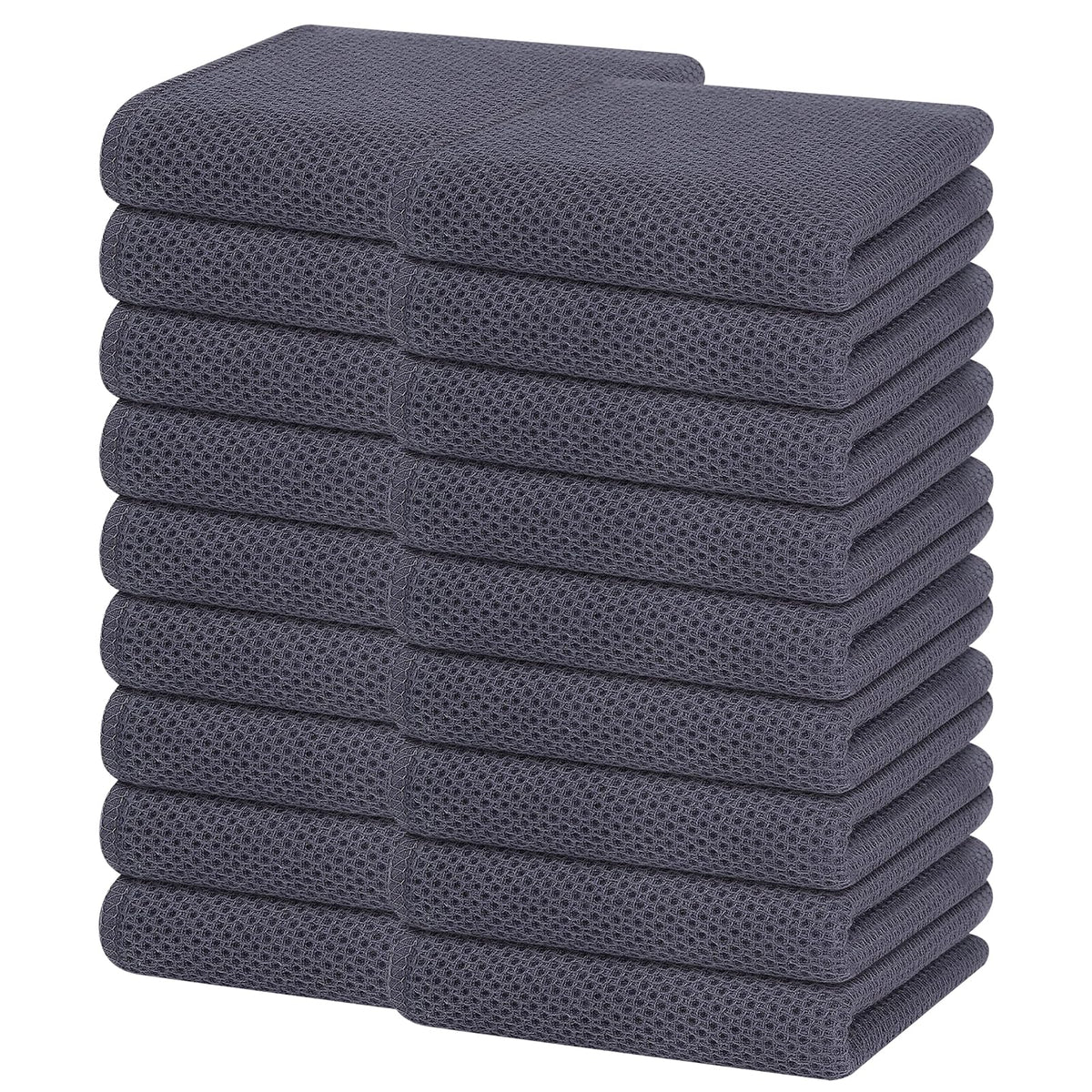 100% Cotton Waffle Weave Kitchen Dish Towels 18 (18 Count)