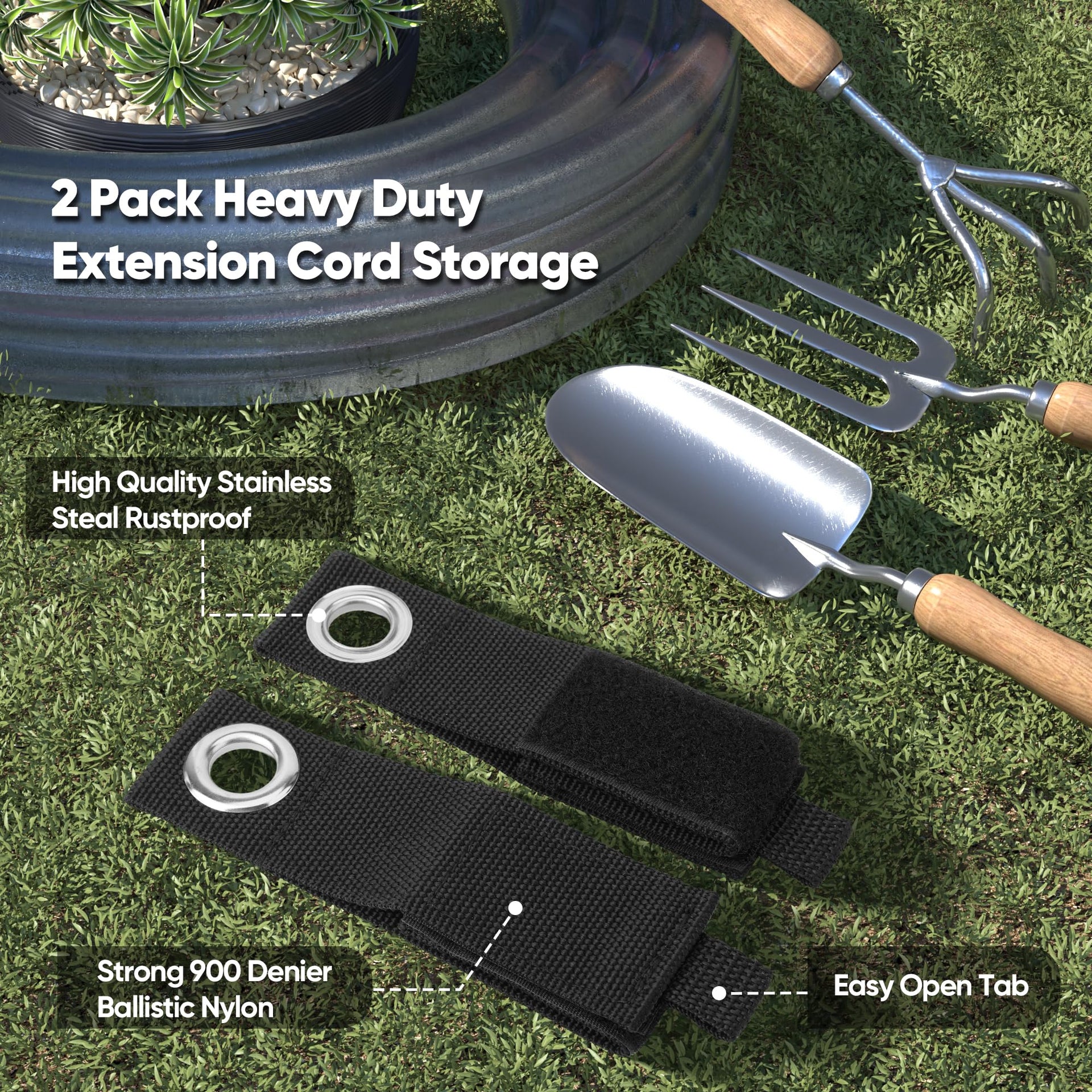 Heavy Duty Garden Tool Organizer Metal Wall Mount