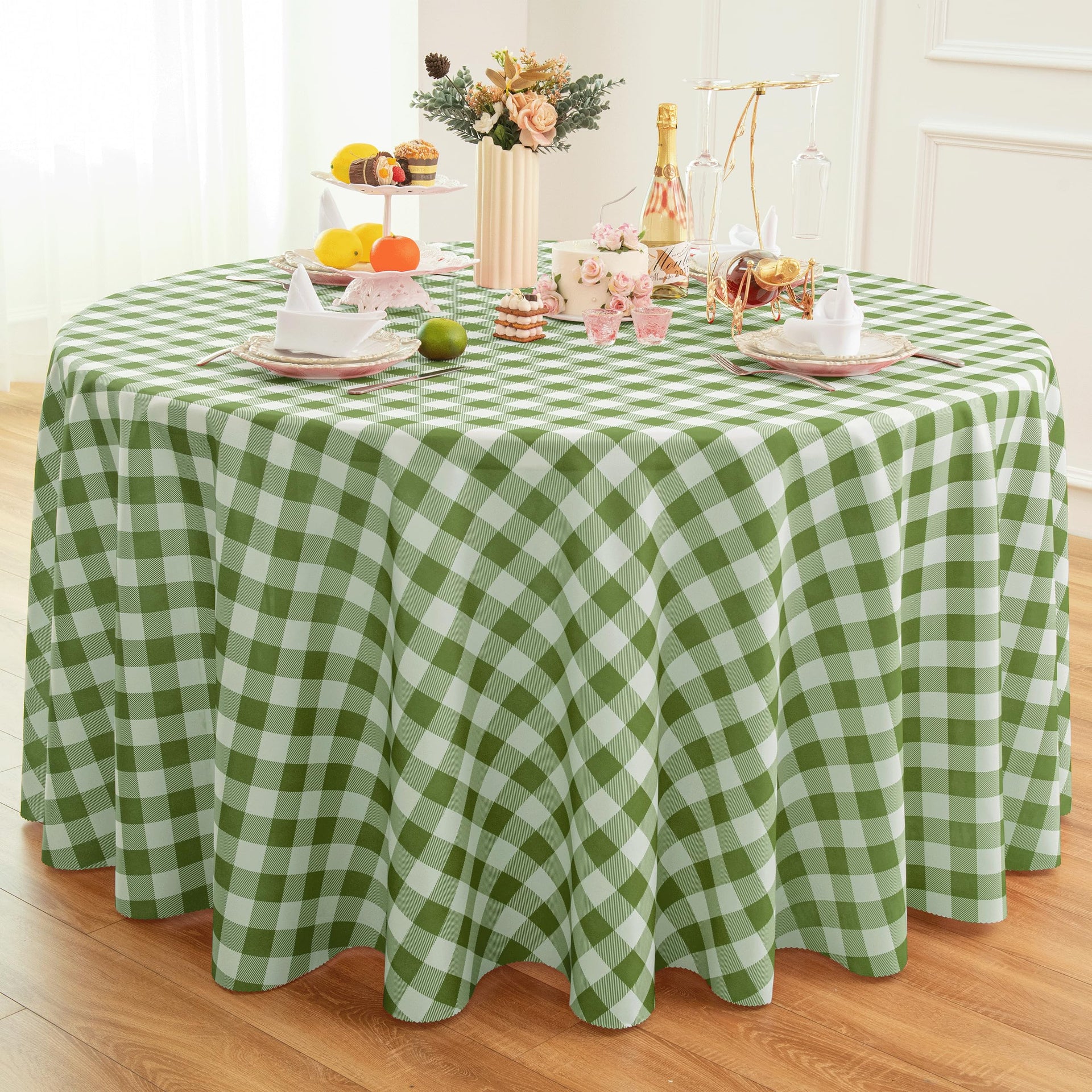 Waterproof Plaid Tablecloth Fabric