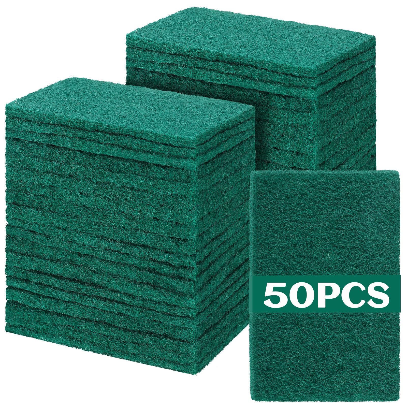 50 Pcs Non Scratch Scouring Pads for Kitchen Dish