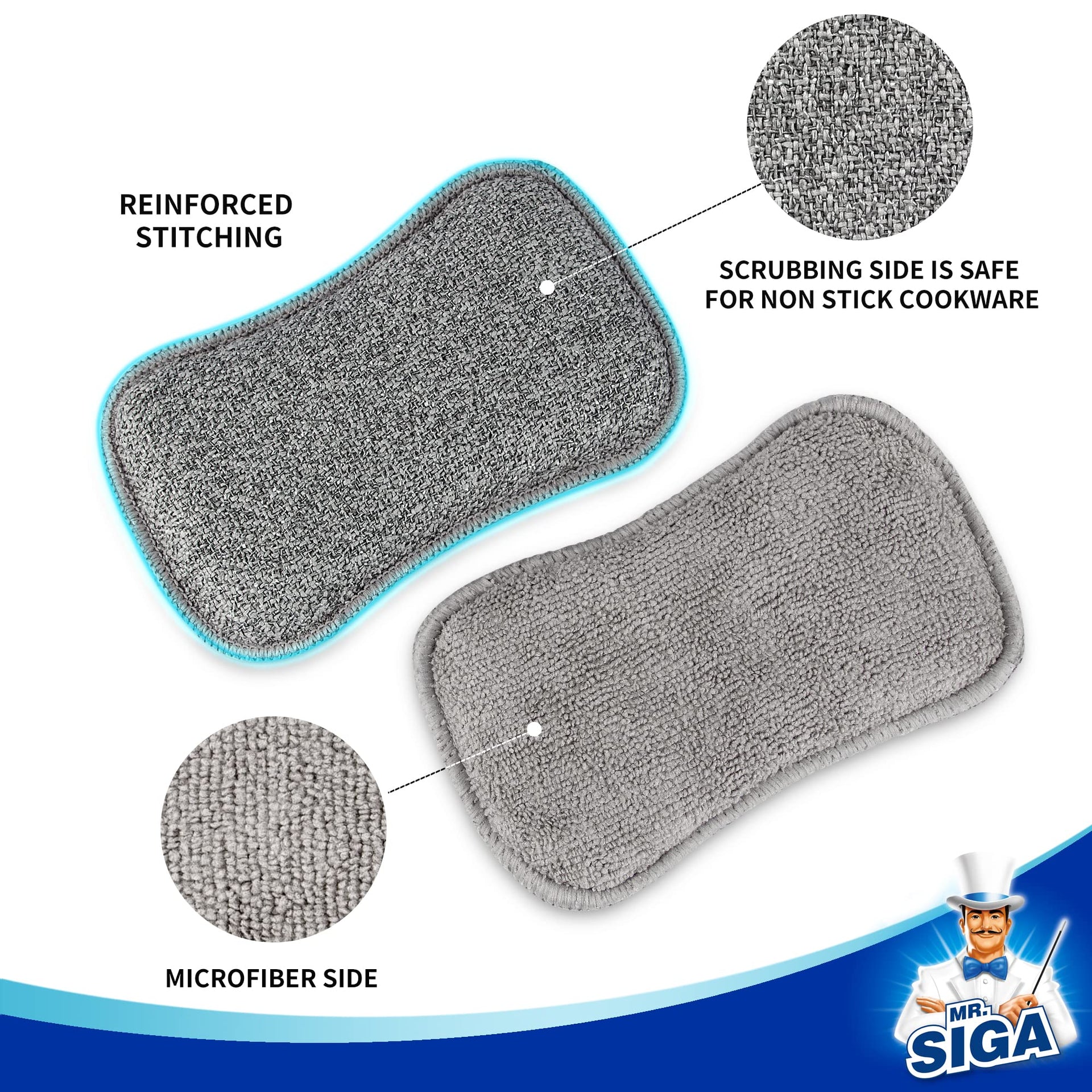 Dual Sided Scrub Sponges (6 Count)