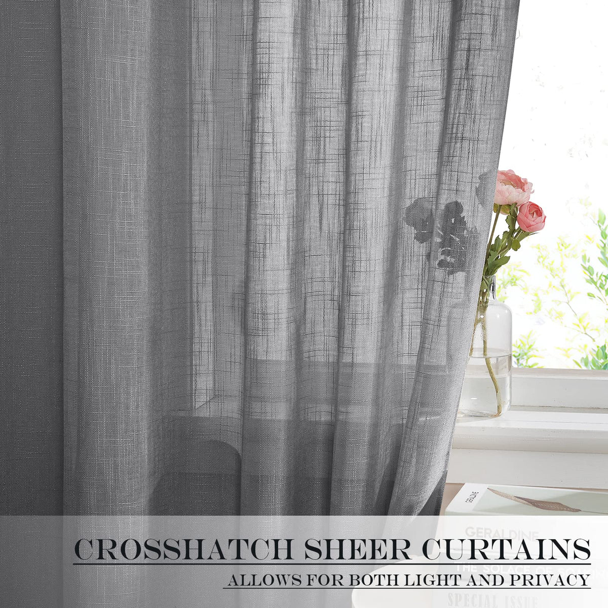 French Door Curtain with Tieback 50 Inches Long Curtains