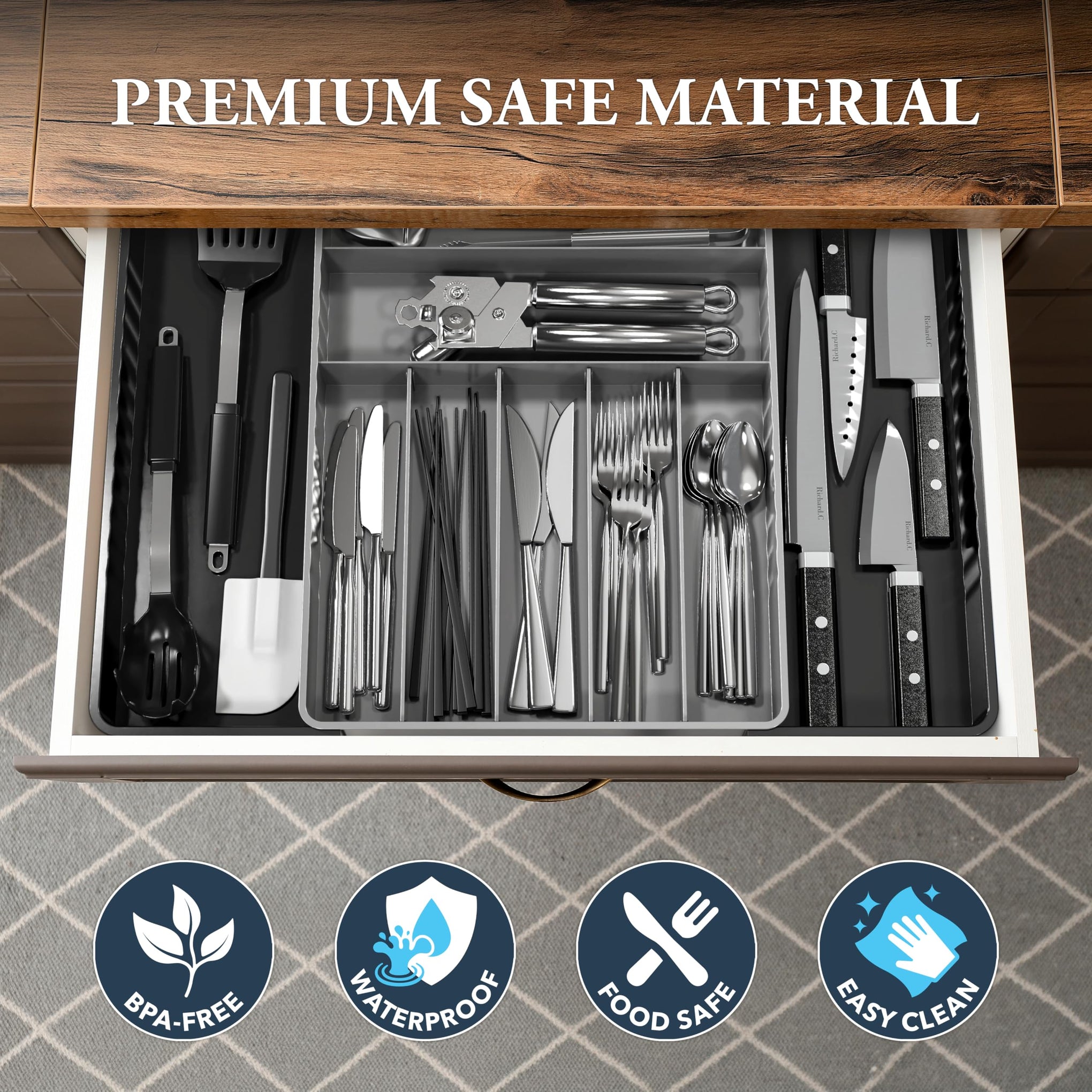 Expandable Kitchen Drawer Flatware Organizer