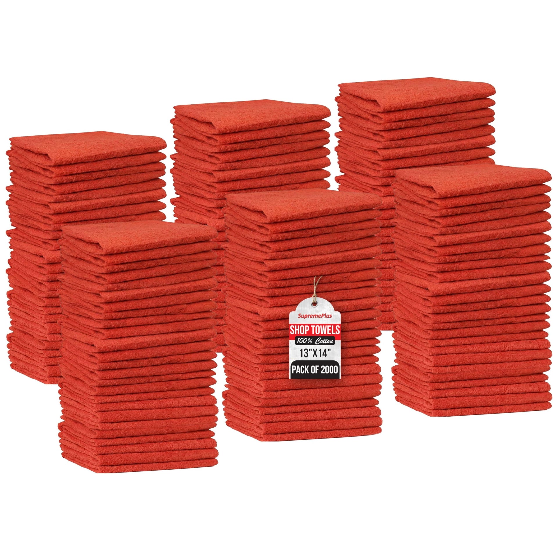 Premium Red Shop Towels (2000 Count) - ModHome Supplies