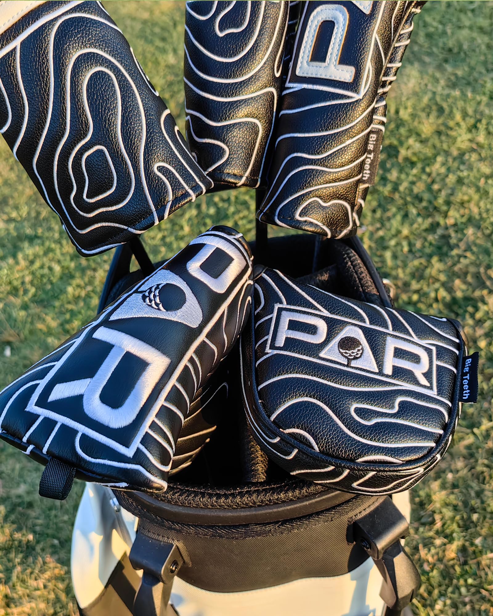 Golf Blade Putter Cover Headcover Club Protector Par Putter Head Covers Magnetic Bar Closure for Scotty Cameron Taylormade Odyssey Black Color