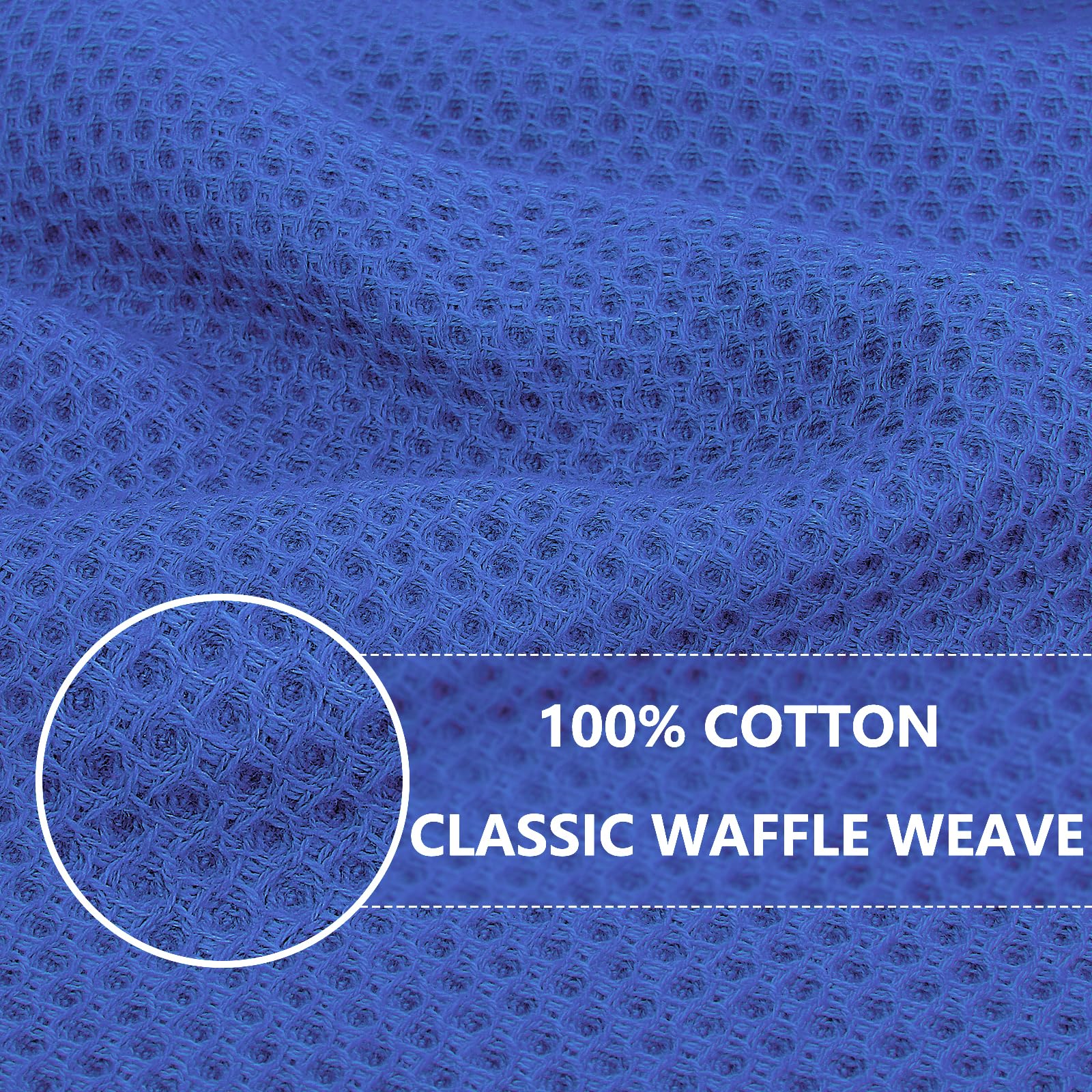 100% Cotton Waffle Weave Kitchen Dish Cloths 6 (6 Count)