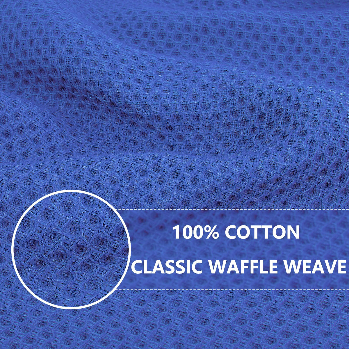 100% Cotton Waffle Weave Kitchen Dish Cloths 8 (8 Count)